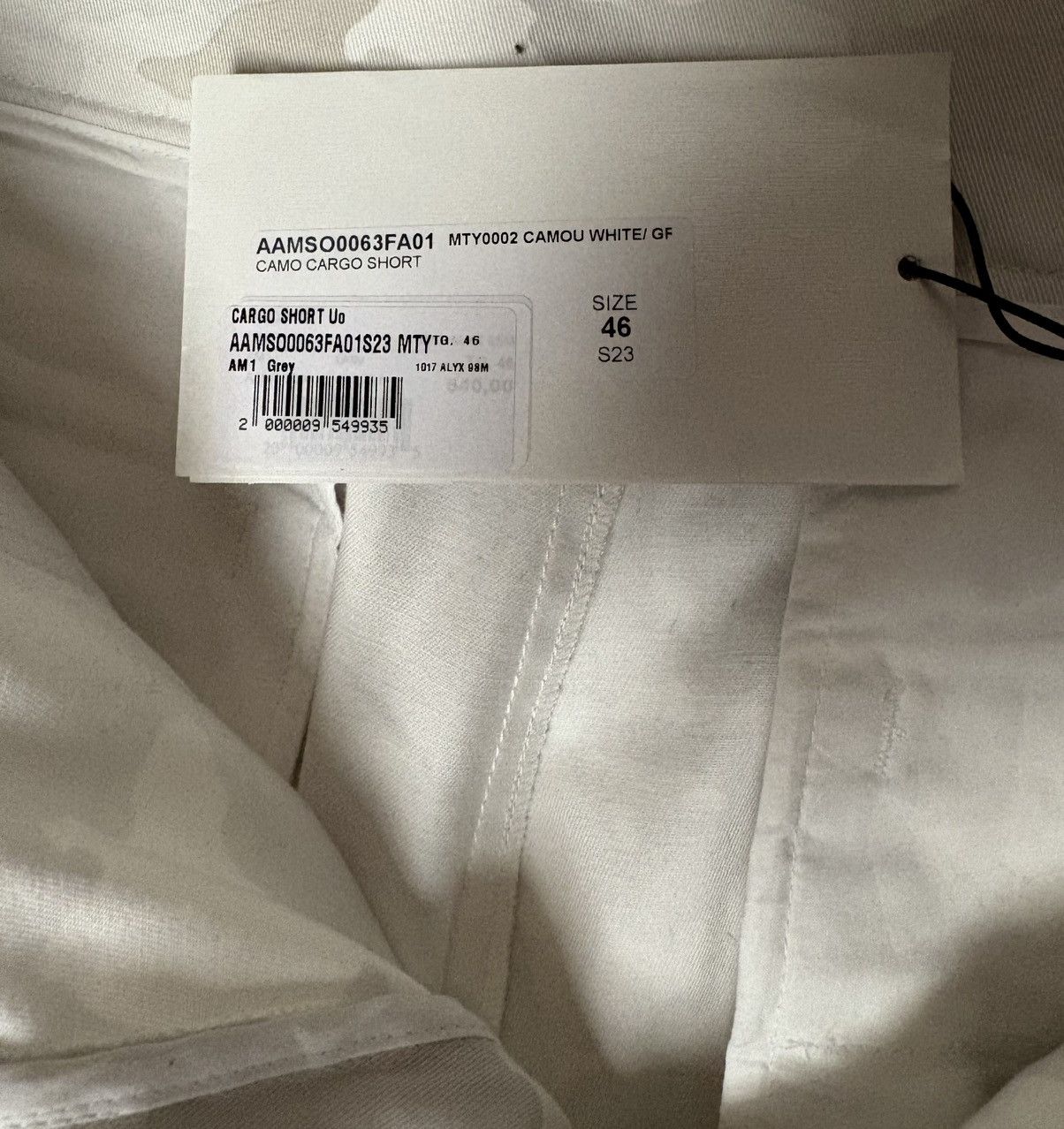 1017 ALYX 9SM × Alyx × MMW 1017 ALYX 9SM Grey/White Camouflage Cargo Shorts Size US 30 / EU 46 - 7 Thumbnail