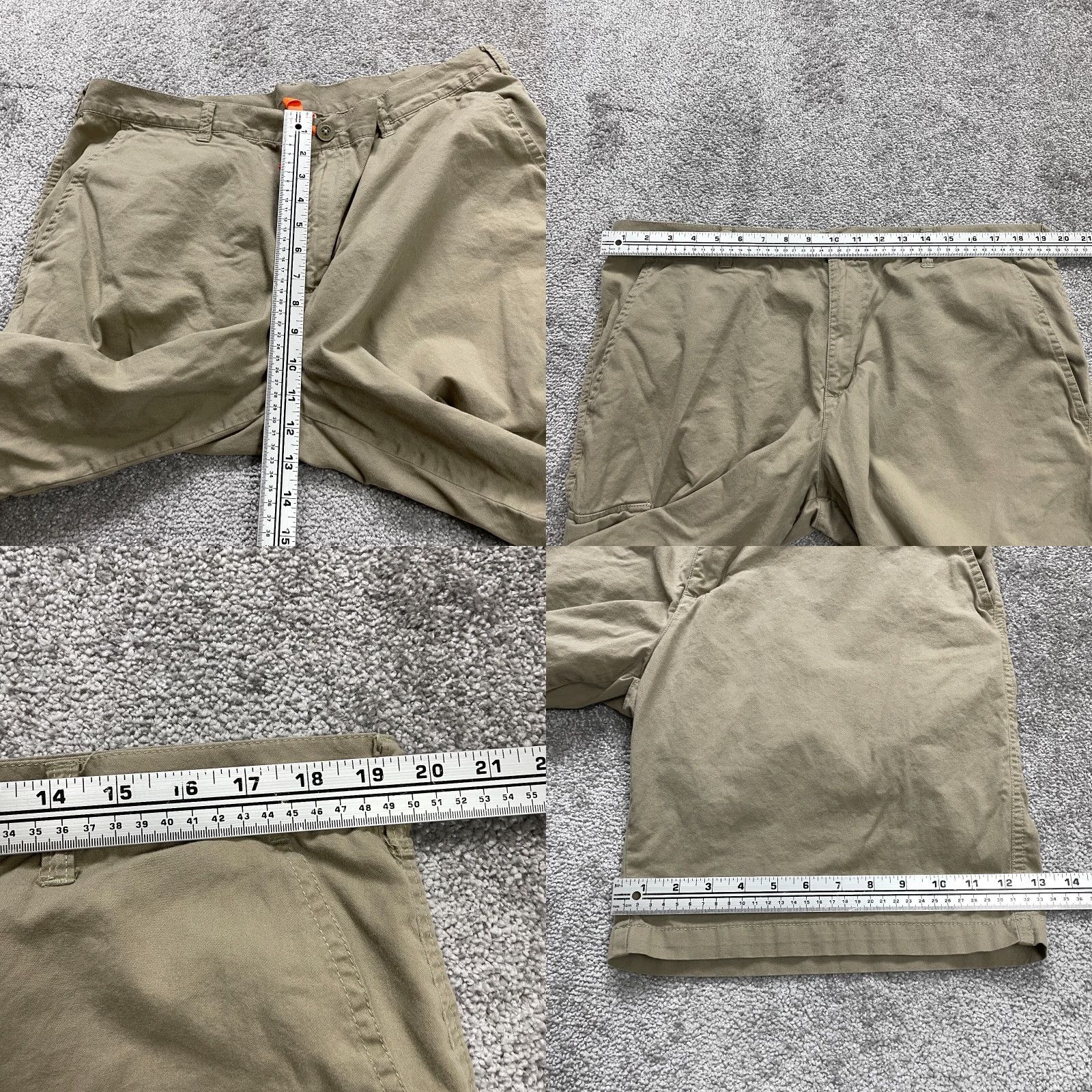 Vintage Columbia Shorts Mens Cargo Khaki Brown Flat Front Pocket Cotton Outdoor 39x10 Size US 39 - 8 Thumbnail