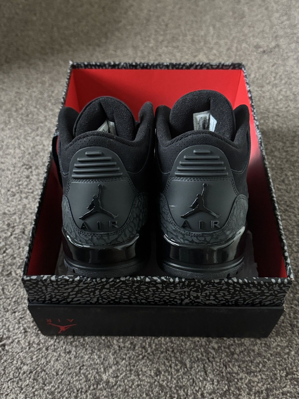 Jordan Brand 💠Air Jordan💠 3 Black CAT (8.5) Size US 8.5 / EU 41-42 - 6 Thumbnail