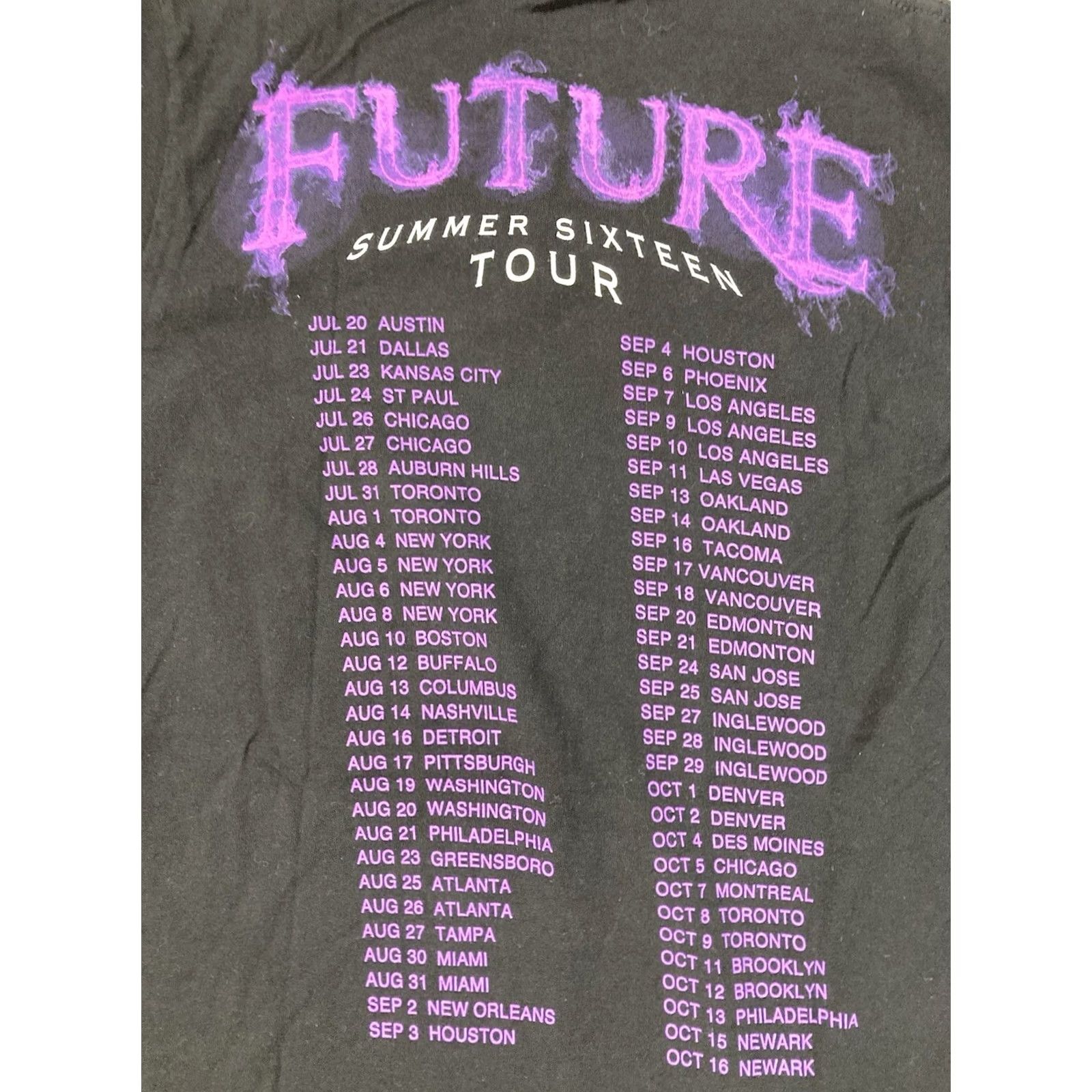 Vintage VINTAGE Future Summer Sixteen Tour Graphic T-shirt Women Small Black Rap Music Freebandz Size S / US 4 / IT 40 - 4 Thumbnail