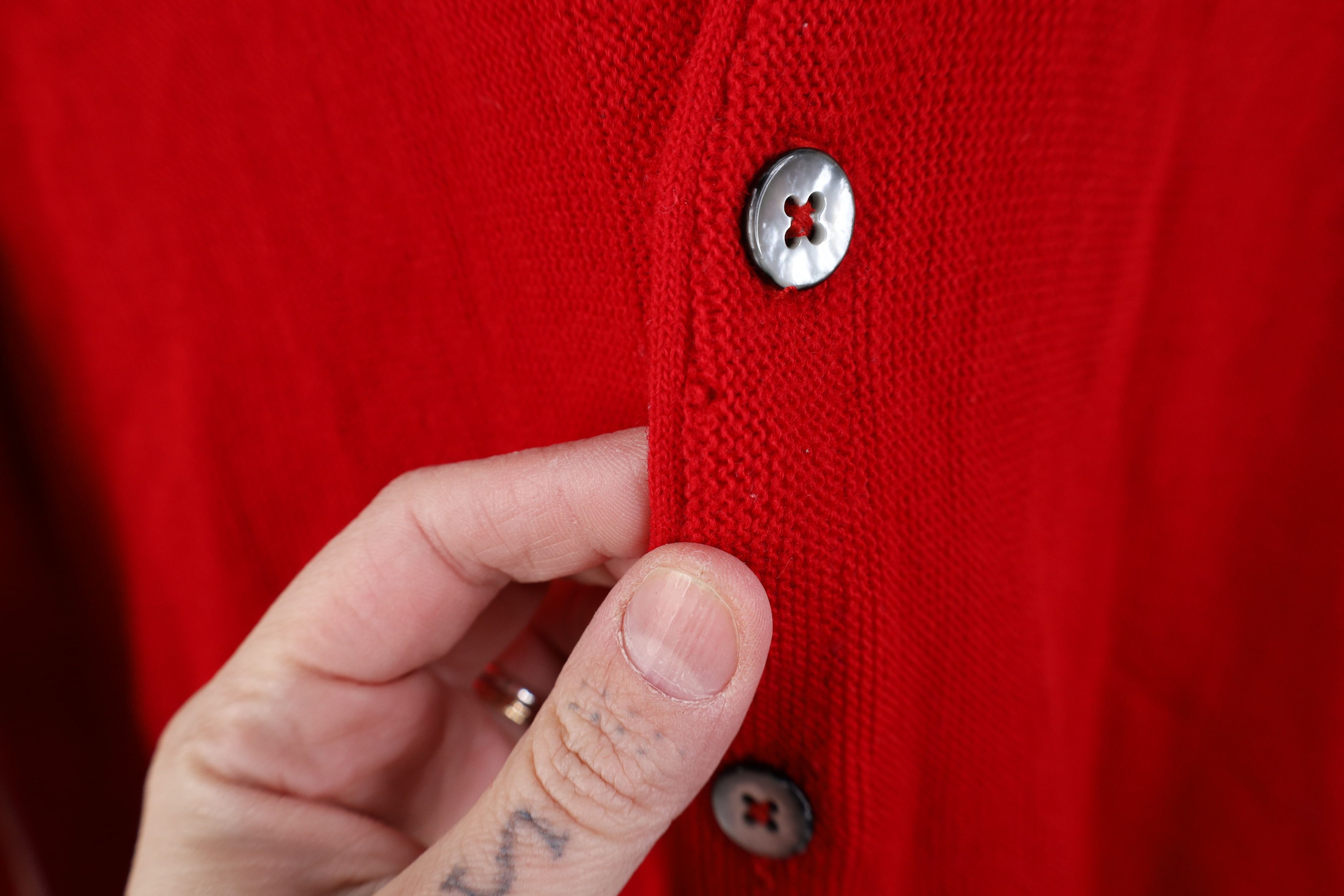 Vintage Vintage 70s Streetwear Knit Cardigan Sweater Red Acrylic USA Size US M / EU 48-50 / 2 - 5 Thumbnail