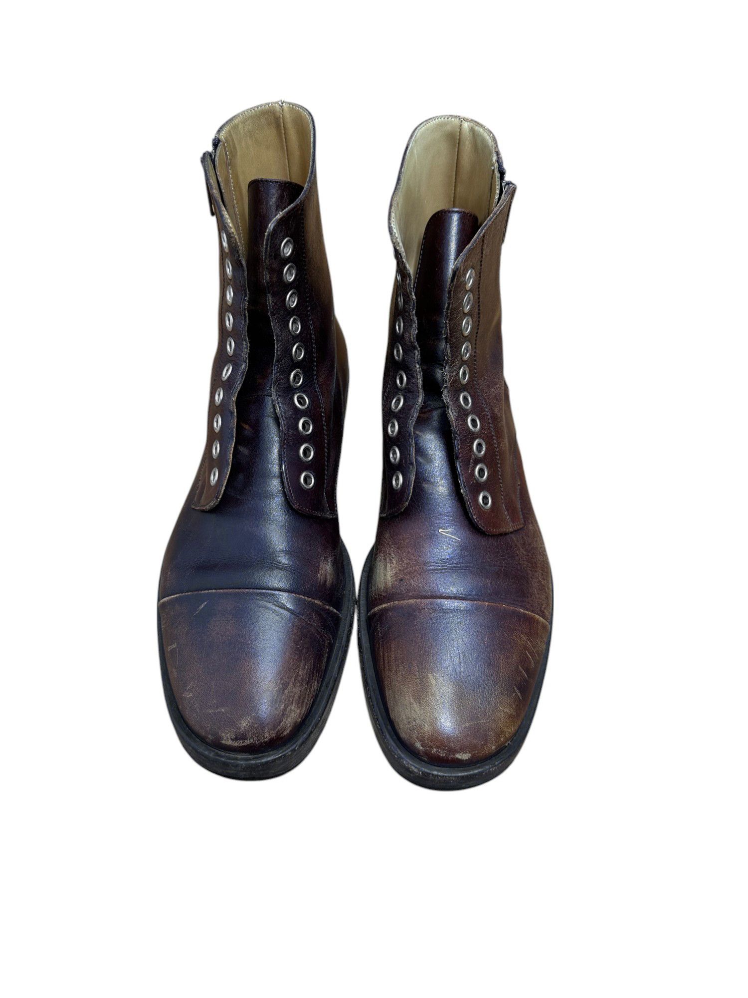 Maison Margiela Brown Zipped Ankle Boots Size US 8.5 / EU 41-42 - 3 Thumbnail