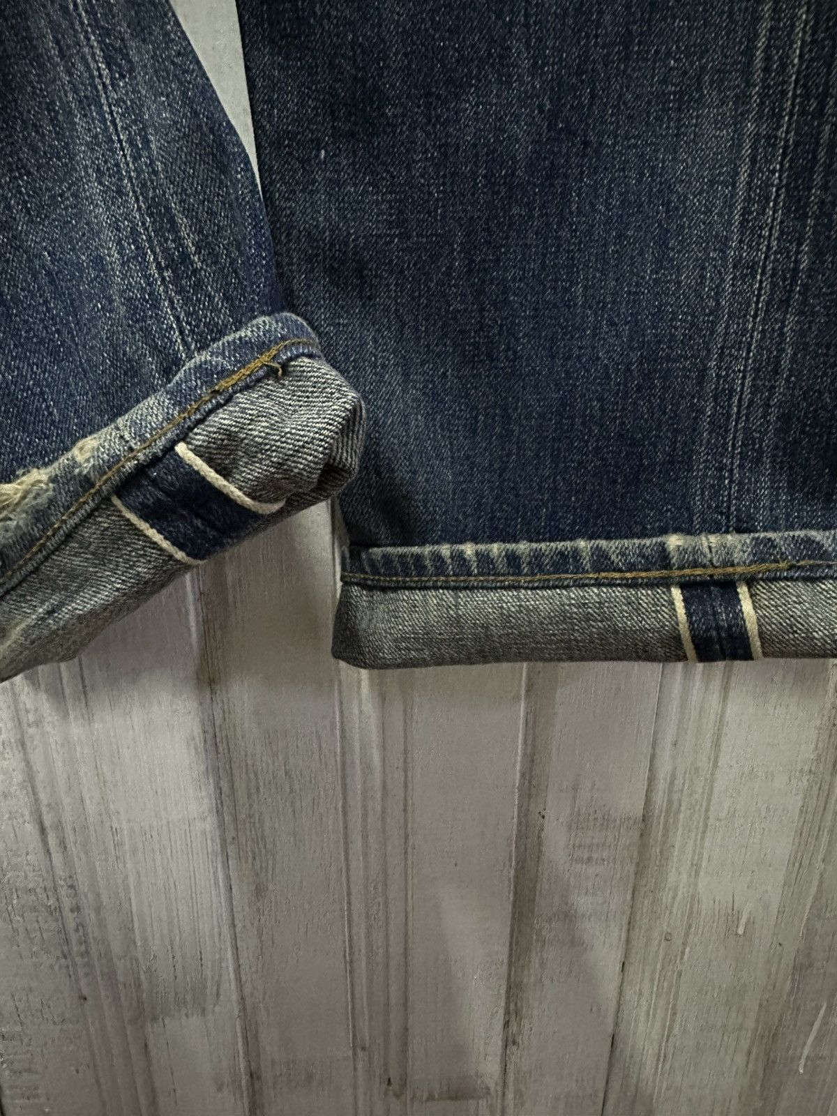 Vintage Vintage BOBSON Jeans Selvedge Mudwash Distressed Denim Pants Size US 30 / EU 46 - 11 Thumbnail