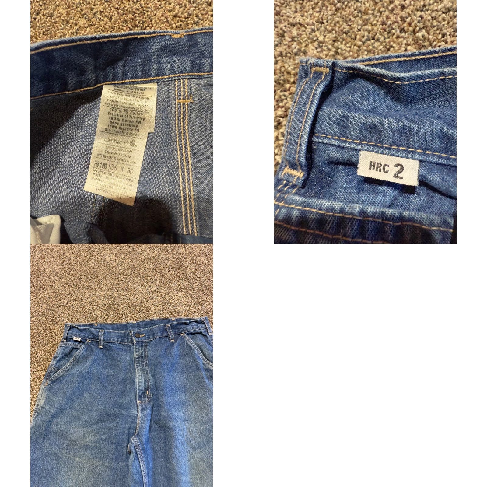 Carhartt Carhartt Jeans Men 36X30 Denim Blue FR Flame-Resistant Bootcut 5-Pocket Denim Inseam 30 FRB13 Size US 36 / EU 52 - 8 Thumbnail