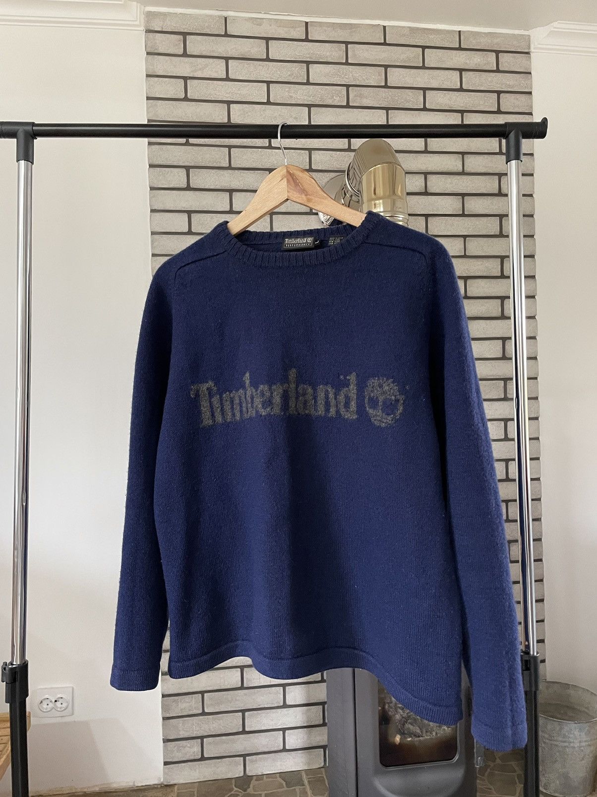 Timberland × Vintage Crazy Vintage Y2K Timberland 100% Wool Sweater Size US S / EU 44-46 / 1 - 2 Thumbnail