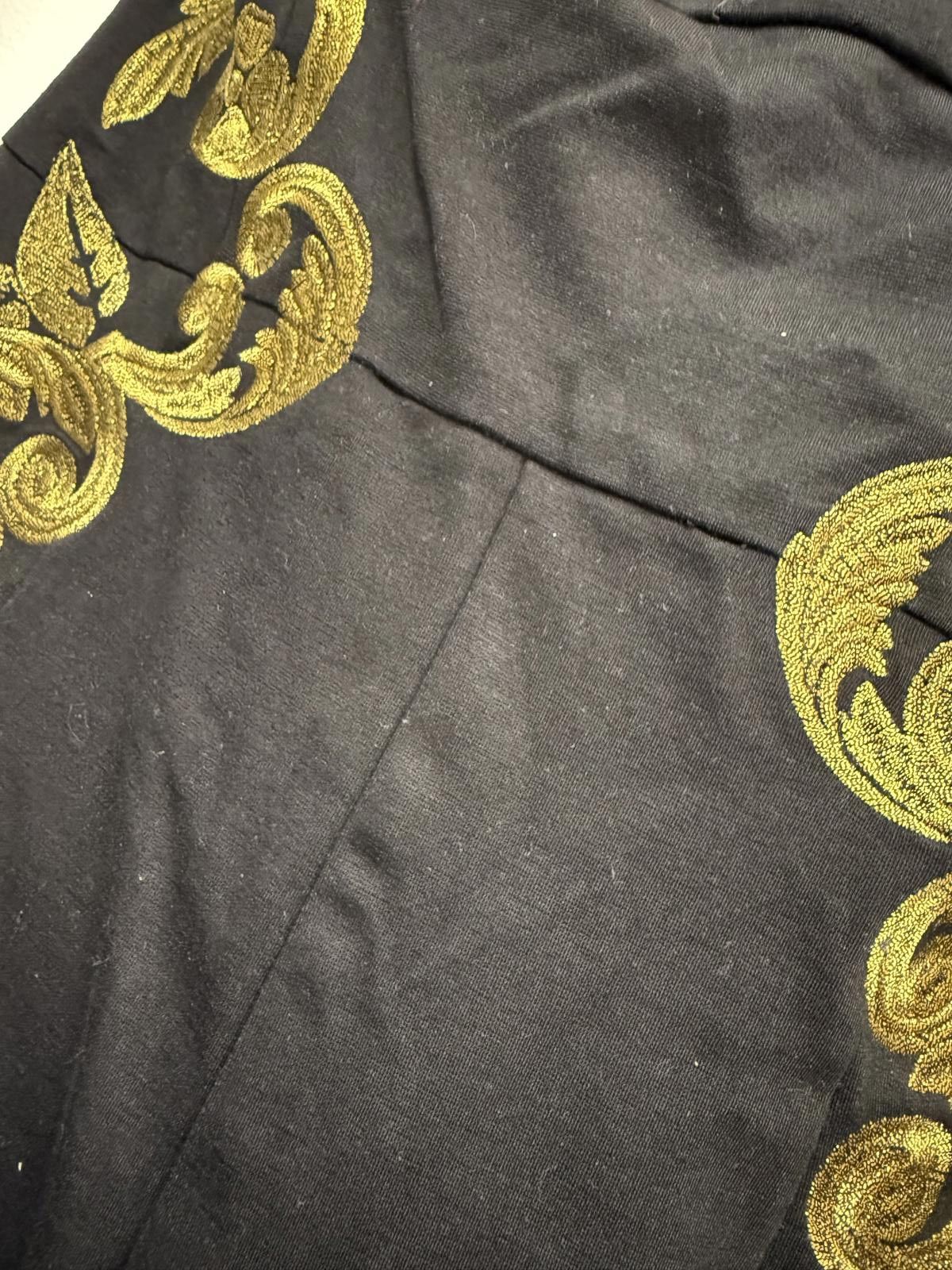 Guess Guess Black Strapless Jumpsuit with Gold Embroidery Size M Size 32" / US 10 / IT 46 - 3 Thumbnail