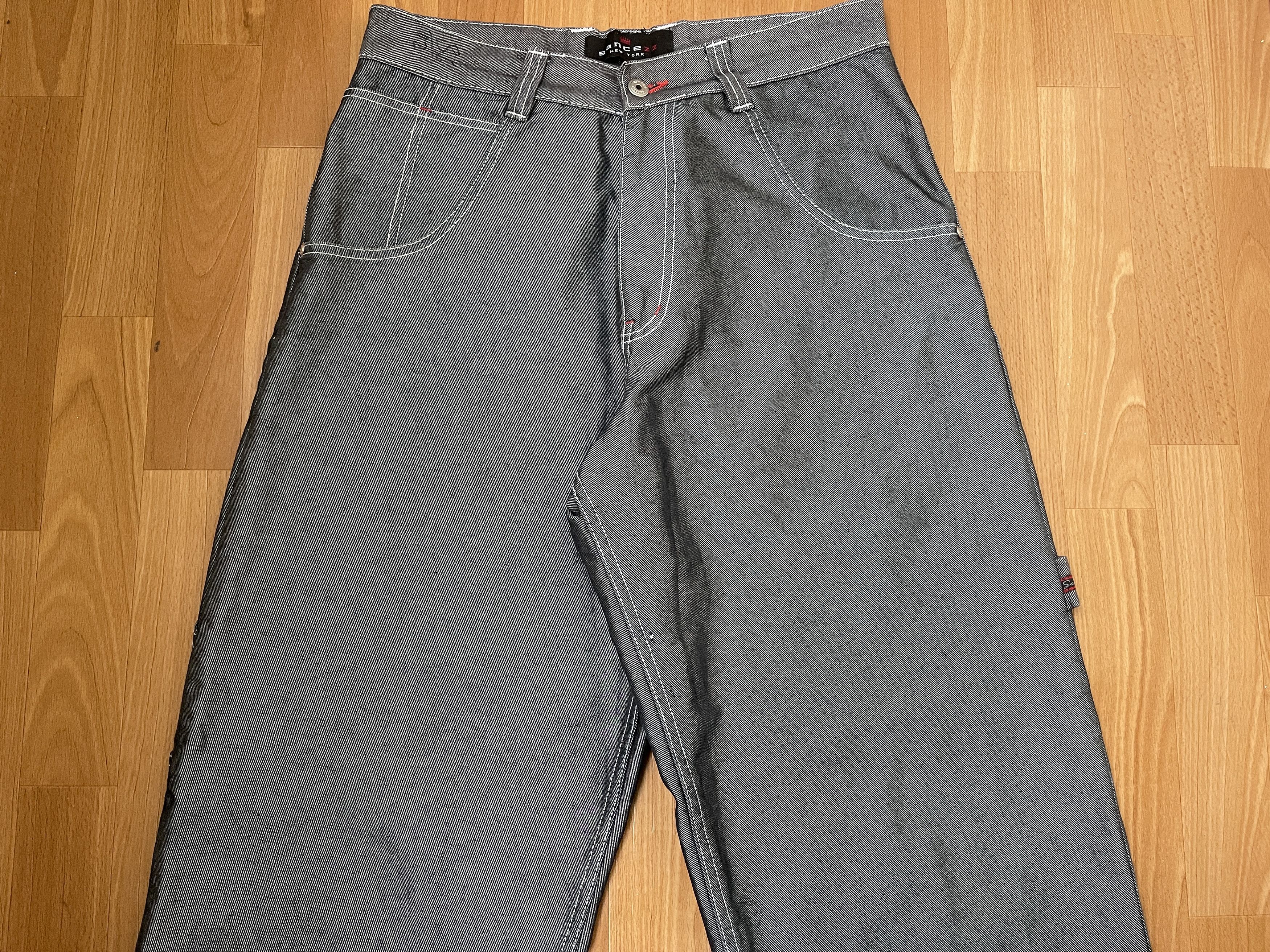 Other Sancezz jeans, shiny, vintage baggy, silver, metallic Y2K 32 Size US 32 / EU 48 - 12 Thumbnail