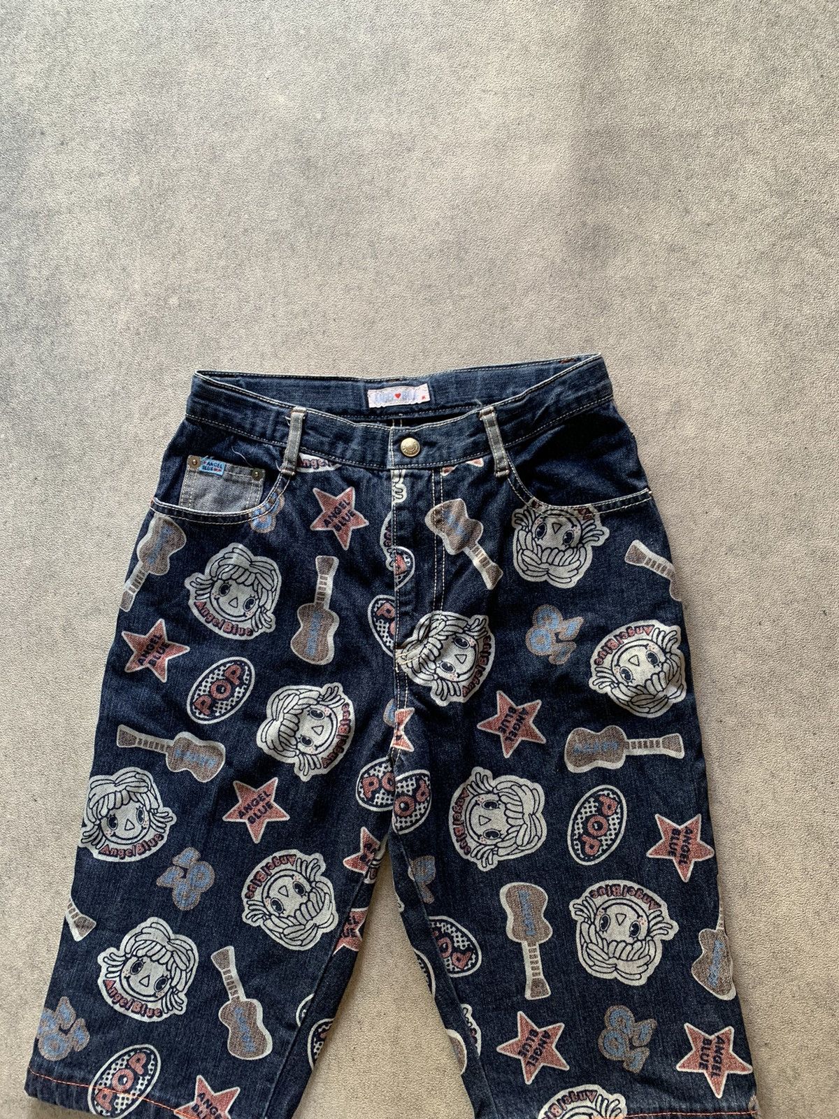 Angel Blue 1990s Angel Blue Full Print Short Denim Size 27" / US 4 / IT 40 - 5 Thumbnail
