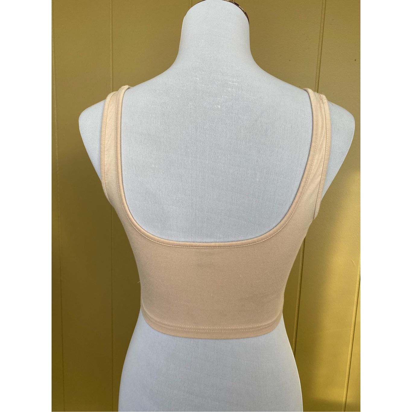 Shein SHEIN women S scoopneck crop tank top beige Size S / US 4 / IT 40 - 4 Thumbnail