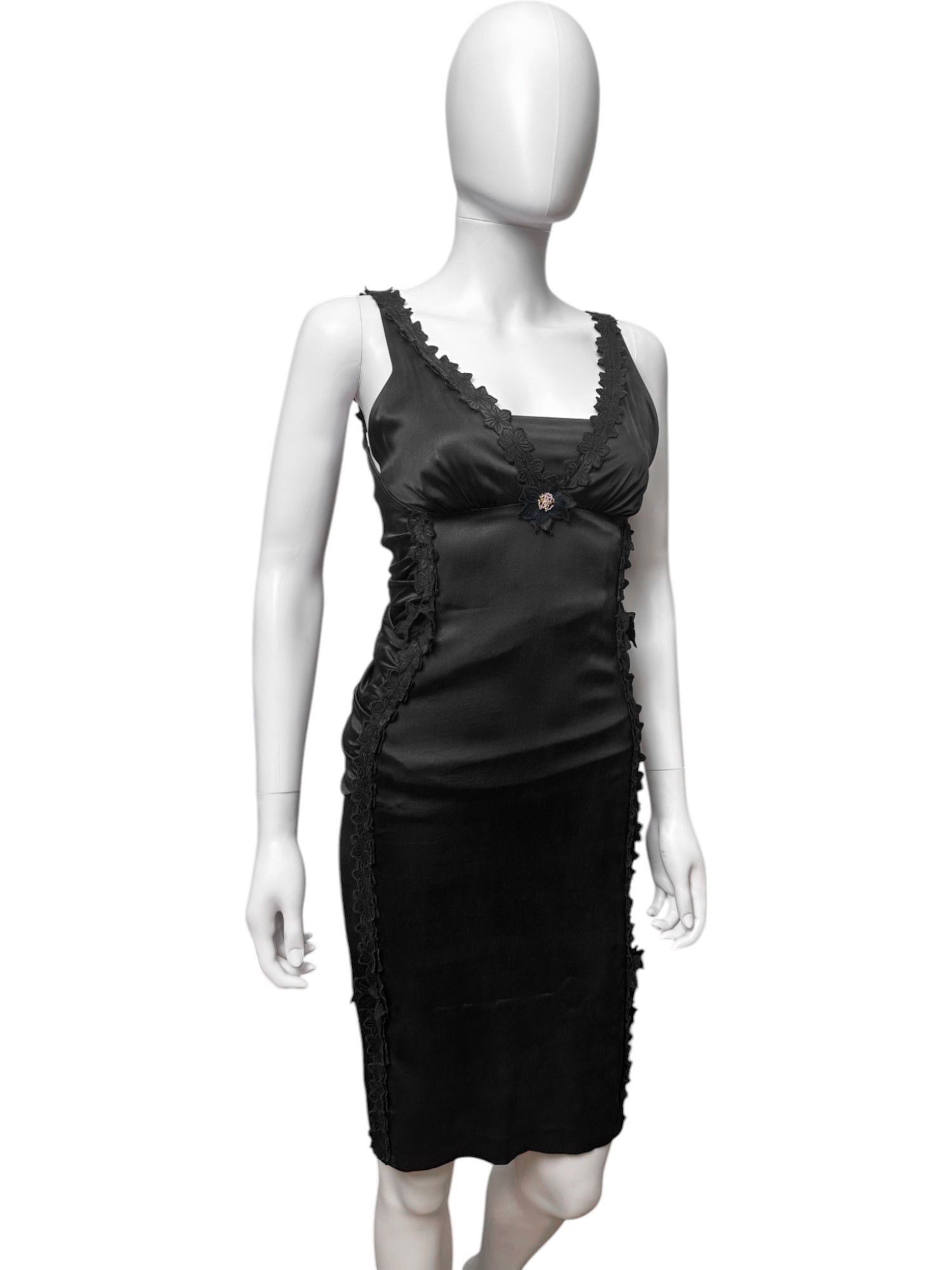Roberto Cavalli S/S 2021 Silk Black Dress Size S / US 4 / IT 40 - 1 Thumbnail