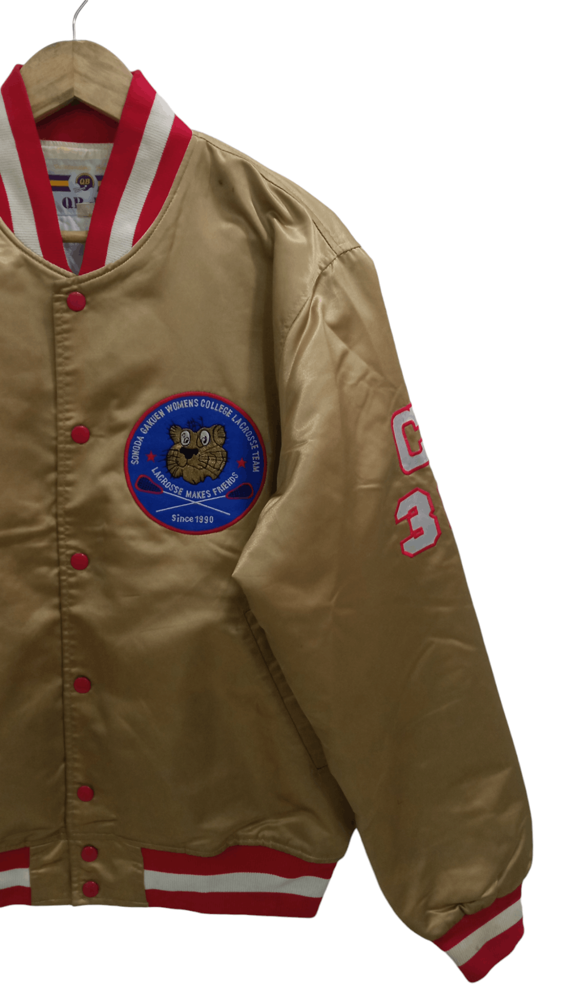 Vintage 🔥🔥Vintage 90s QB Club Lacrosse Team SGWC Varsity Jacket Size US L / EU 52-54 / 3 - 3 Thumbnail