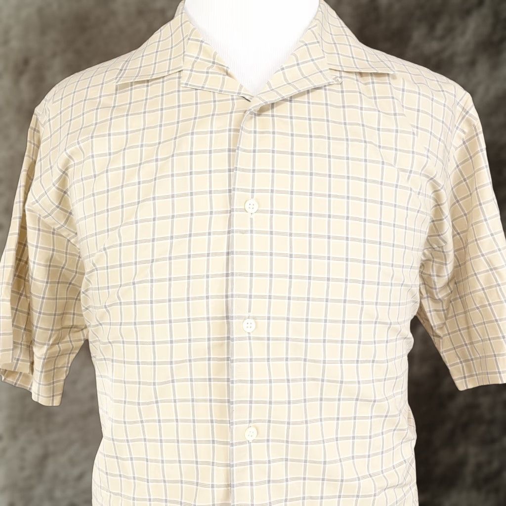 Cremieux DANIEL CREMIEUX Button-Up Shirt Mens L Regular Fit Short Sleeve Check Beige Size US L / EU 52-54 / 3 - 1 Thumbnail