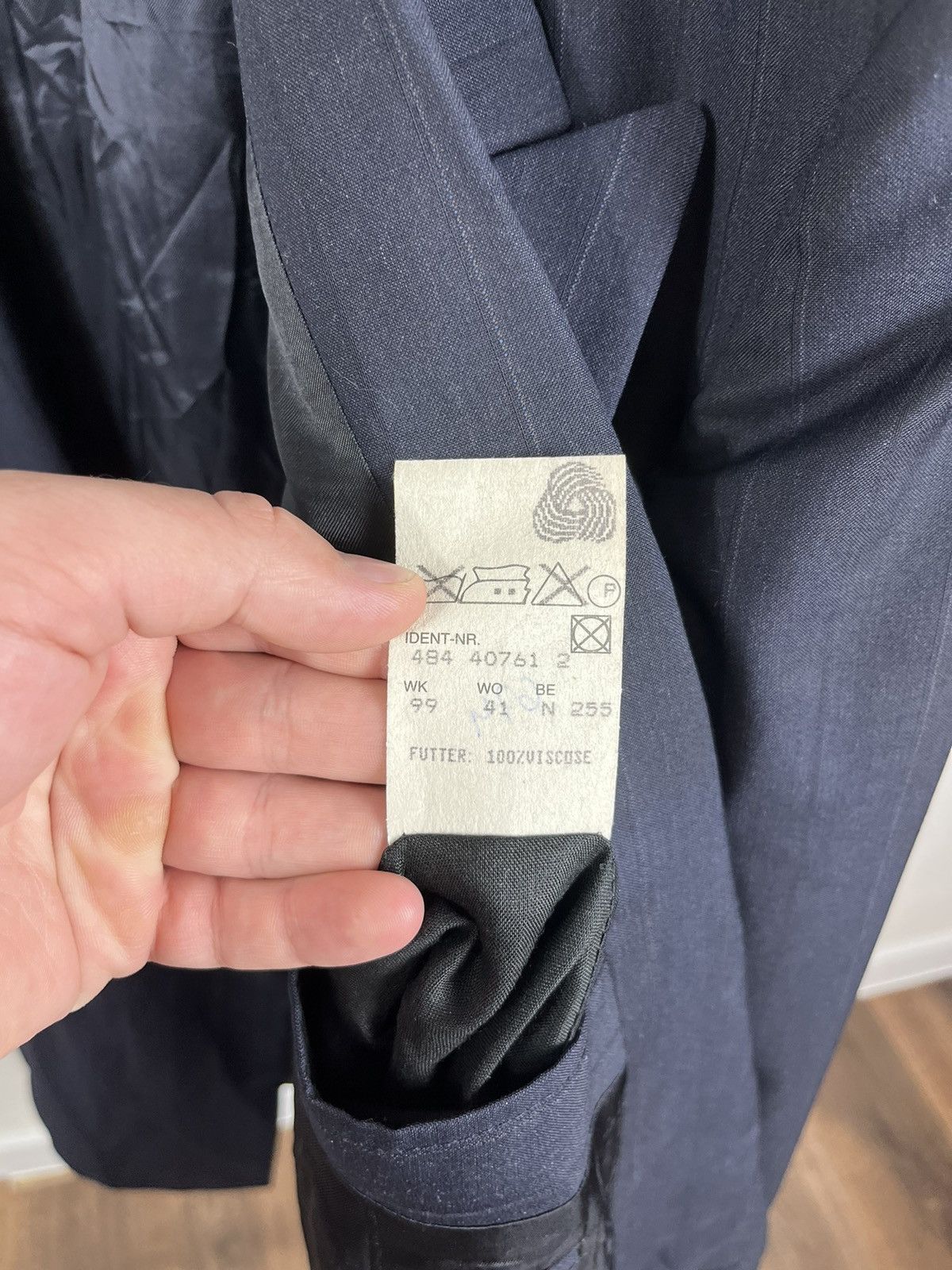 Hugo Boss Men`s Hugo Boss Double Breasted Black Wool Blazer Size M Size 40R - 7 Thumbnail