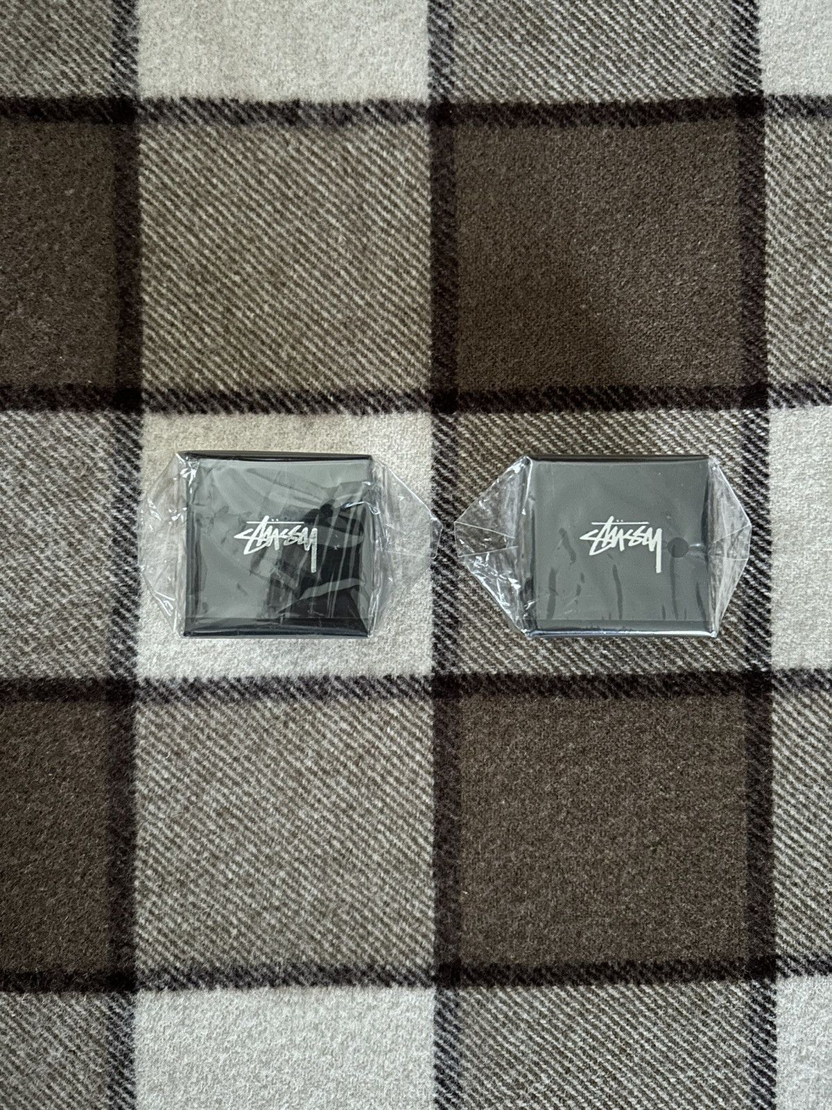 image of Stussy 8 Ball Earring Sterling Silver Pearl Set X2 in White, Men's