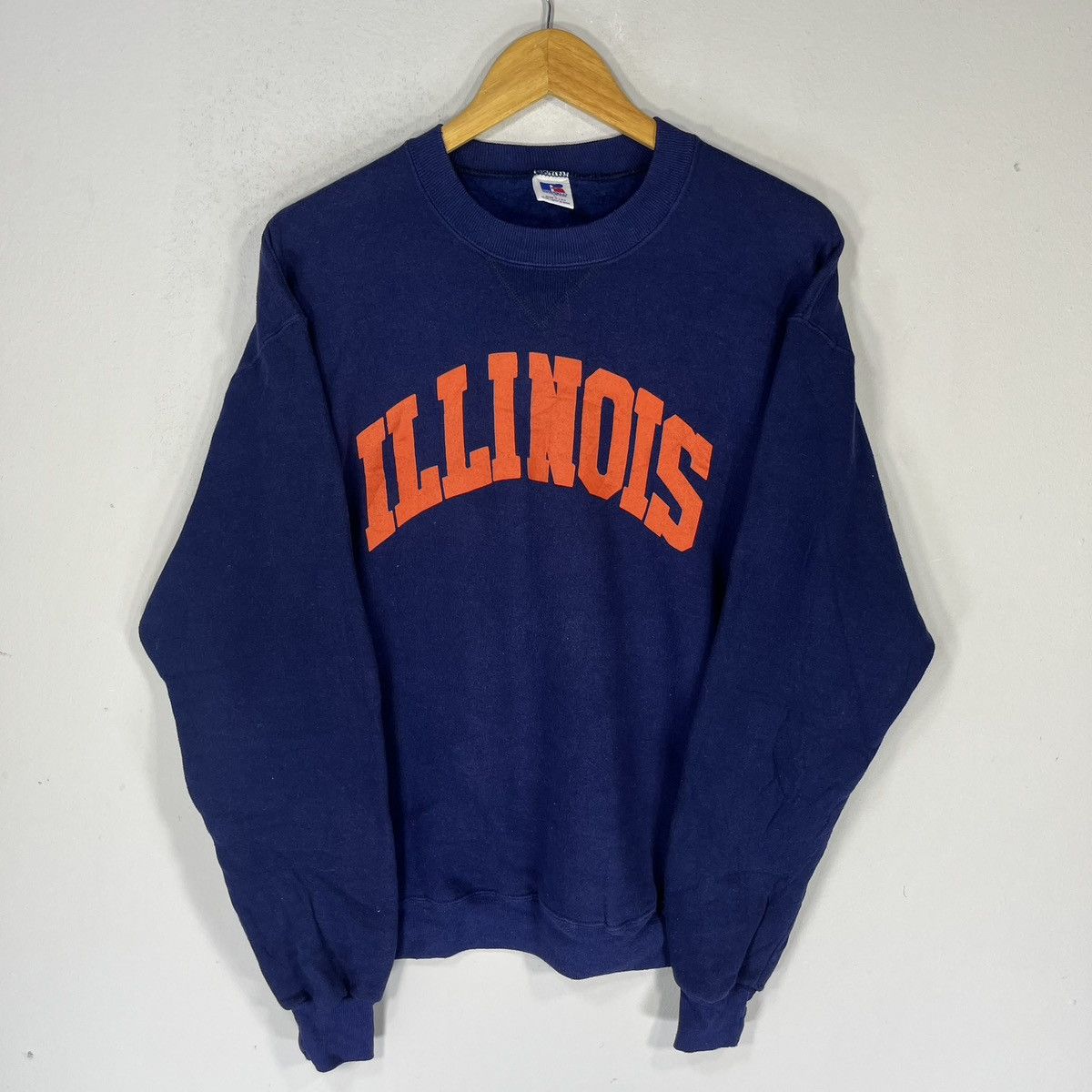 Russell Athletic × Vintage VINTAGE 90s RUSSELL ATHLETIC ILLINOIS UNIVERSITY SWEATER Size US L / EU 52-54 / 3 - 1 Thumbnail