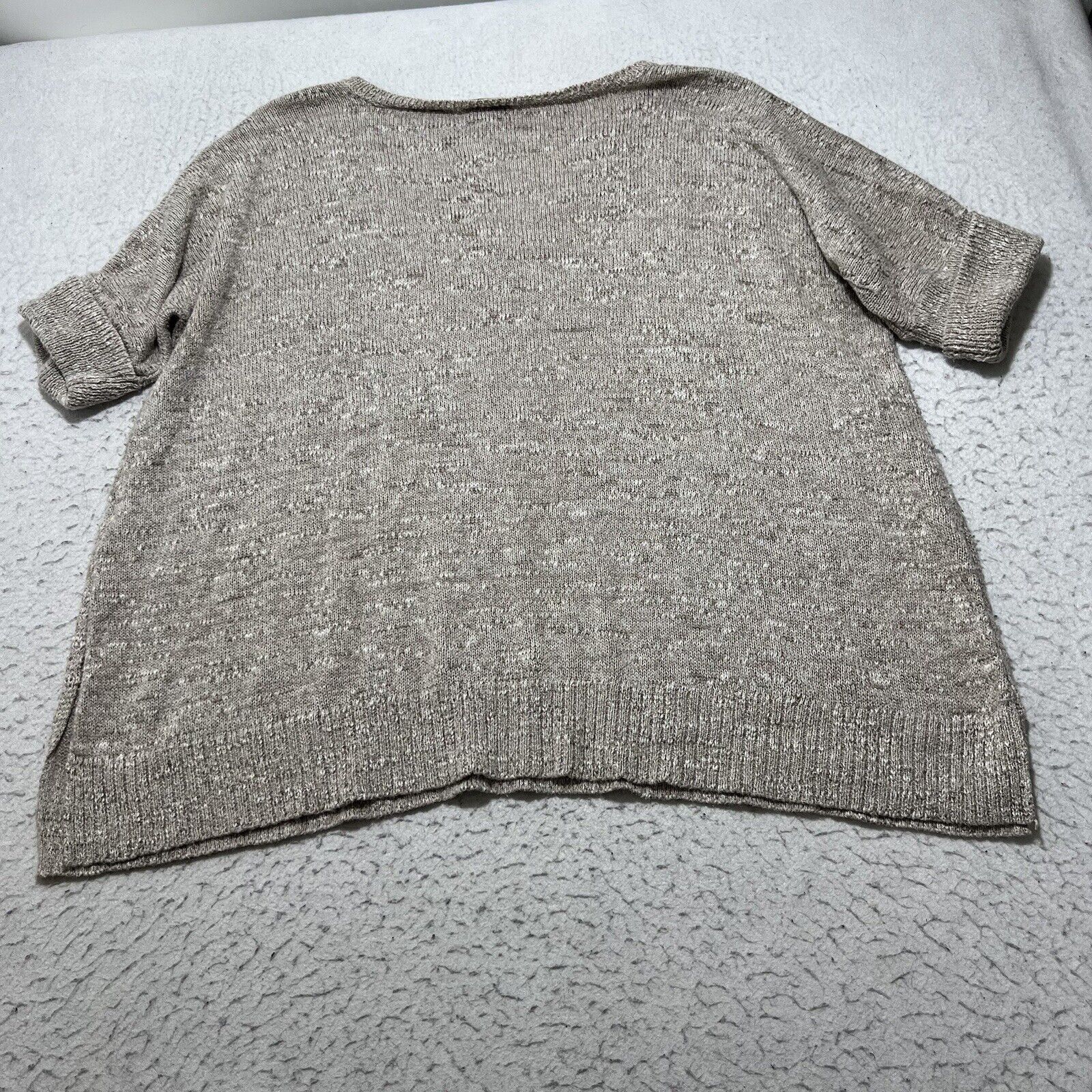 Other Torrid Marled Knit V-Neck 1/2 Sleeve Beige Sweater Pullover Size XL / US 12-14 / IT 48-50 - 10 Thumbnail