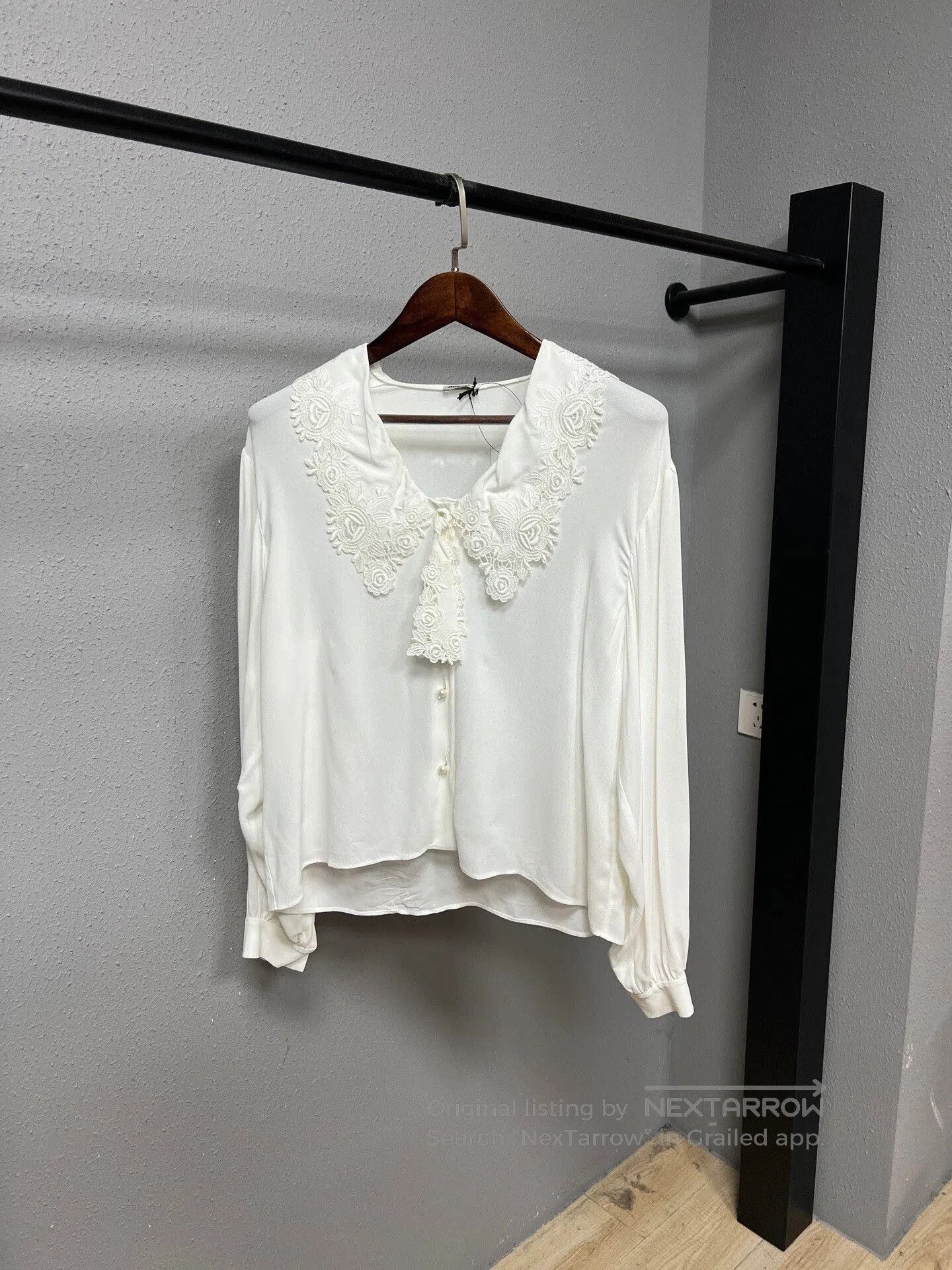Miu Miu miumiu white lace bow blouse. Size S / US 4 / IT 40 - 1 Thumbnail