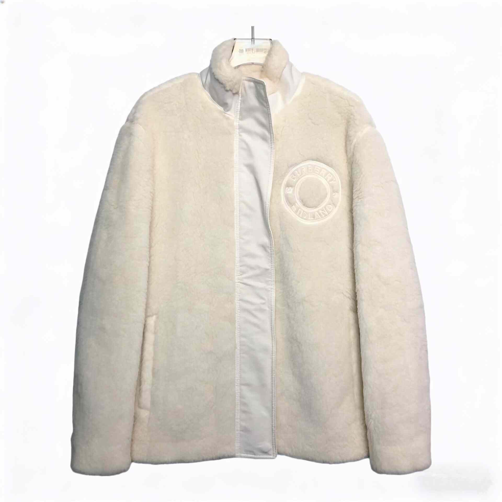 Burberry Burberry Wool Graphic White Jacket M Women Size M / US 6-8 / IT 42-44 - 1 Thumbnail