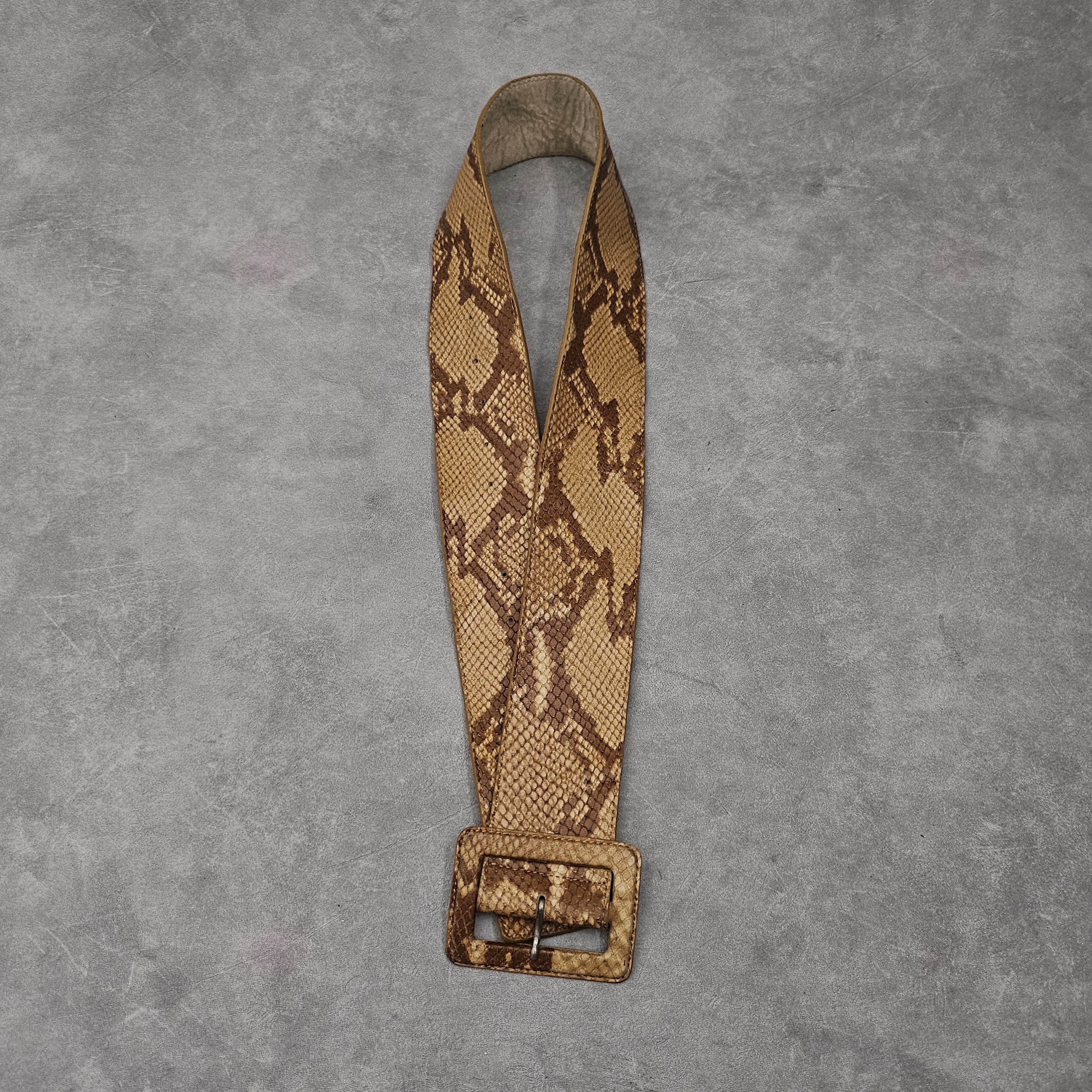 If Six Was Nine Brown vintage snakeskin belt Size ONE SIZE - 1 Thumbnail
