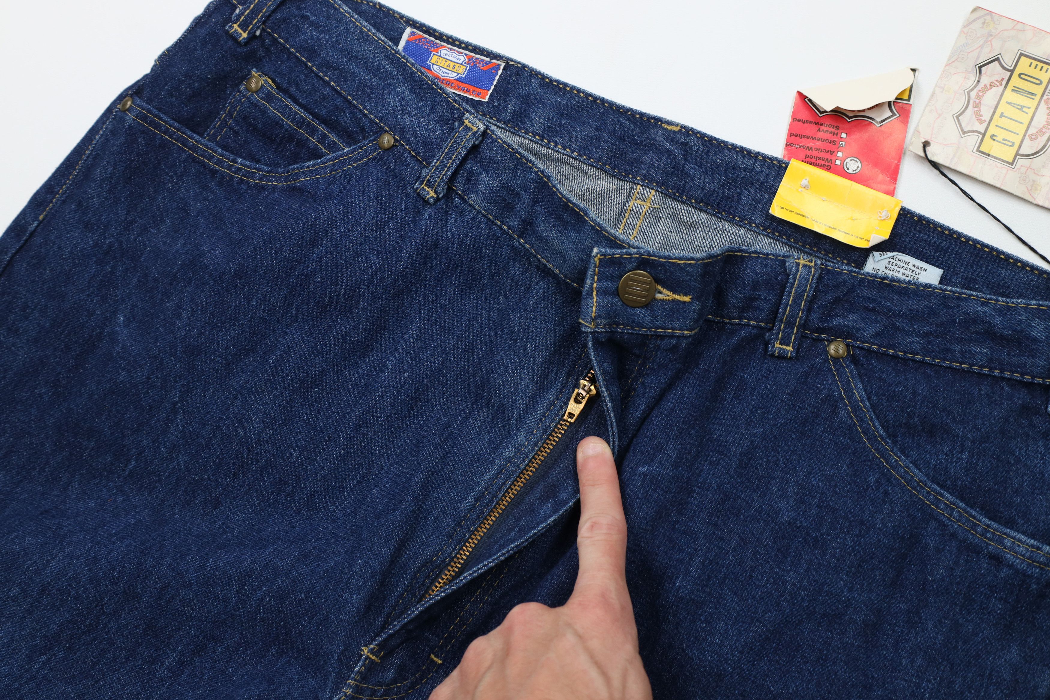Vintage Deadstock Vintage 80s Streetwear Relaxed Fit Denim Jeans Size US 42 / EU 58 - 7 Thumbnail