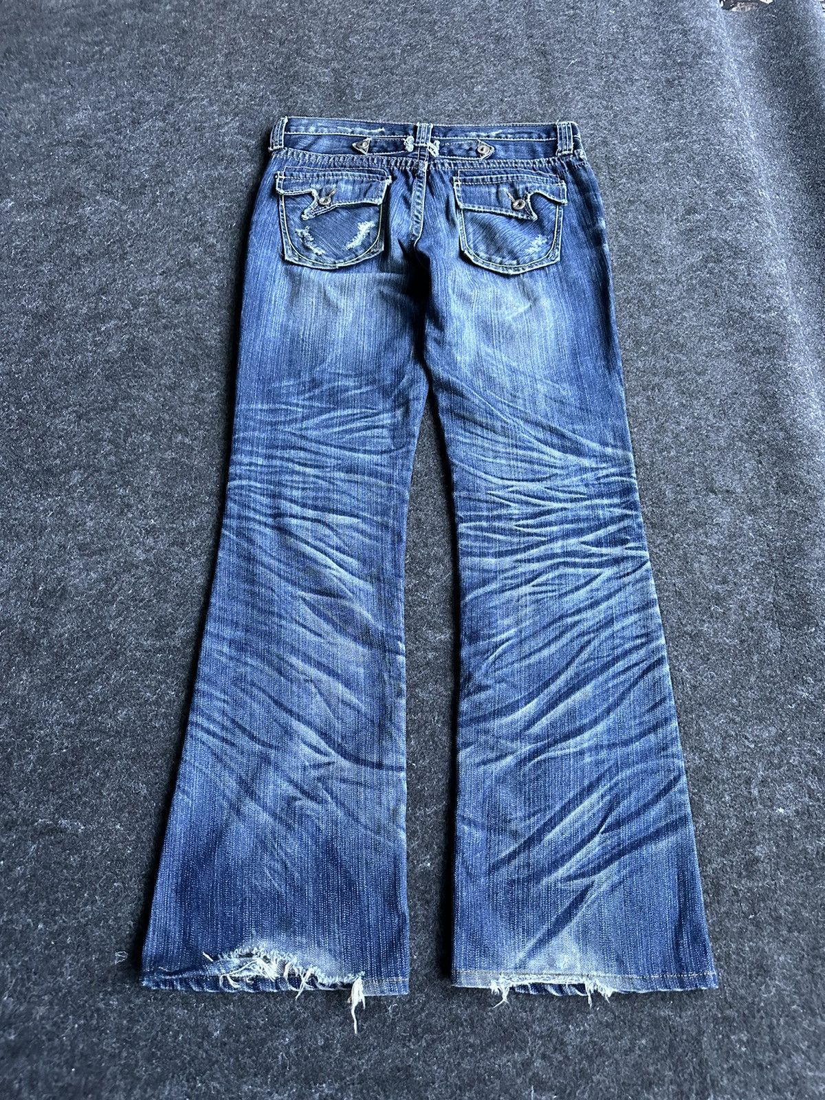 Hysteric Glamour O Pinball Flare Stone Washed Vintage Denim 32x32 D390 Size US 32 / EU 48 - 7 Thumbnail