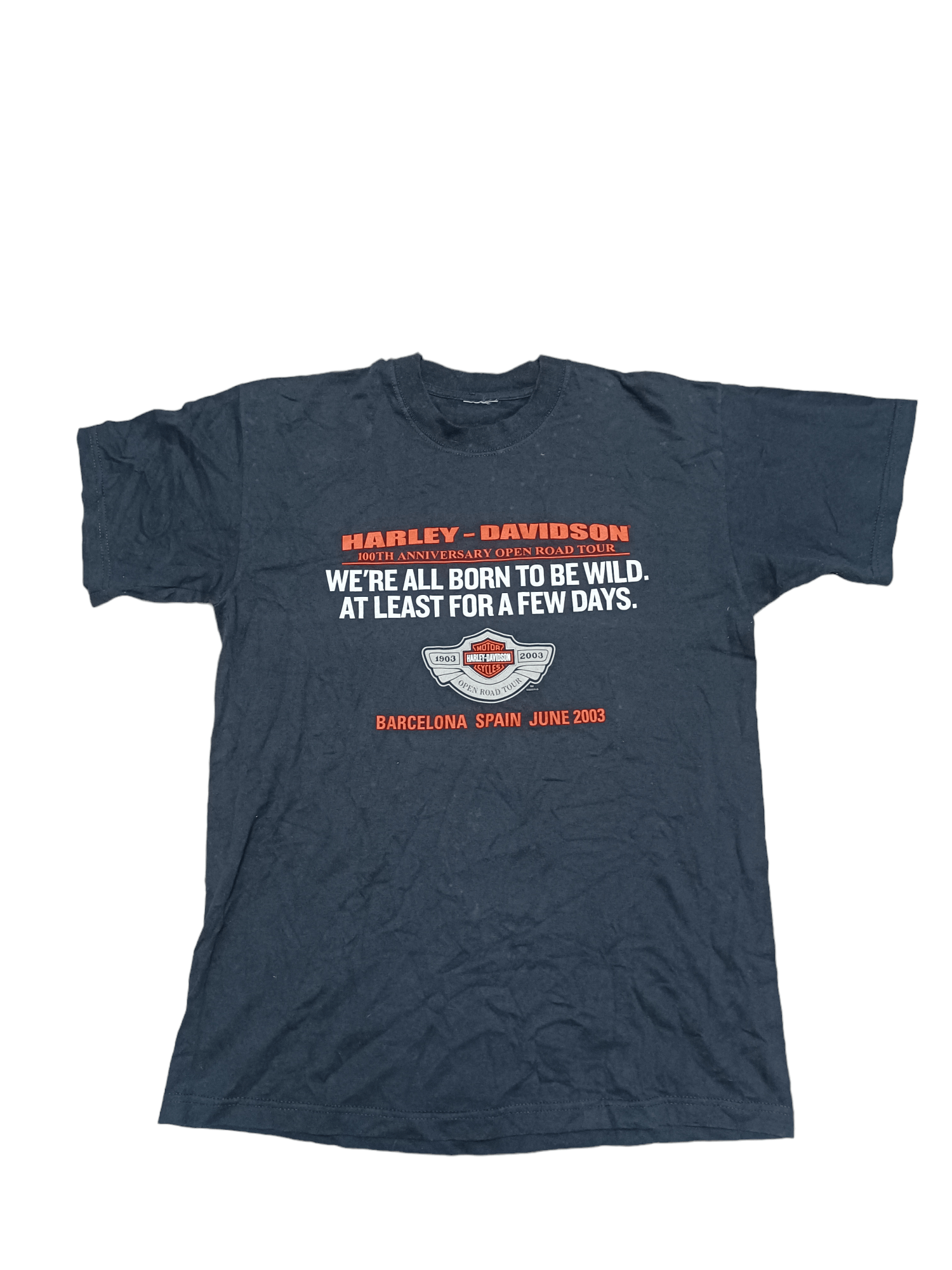 Harley Davidson × Vintage HARLEY DAVIDSON VINTAGE 2003 BARCELONA TEE Size US M / EU 48-50 / 2 - 1 Thumbnail