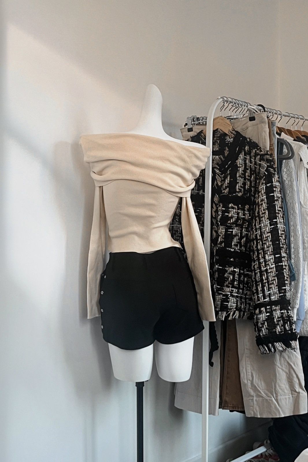 Other × Vintage Softcore one-shoulder knit undershirt sweater women Size S / US 4 / IT 40 - 3 Thumbnail