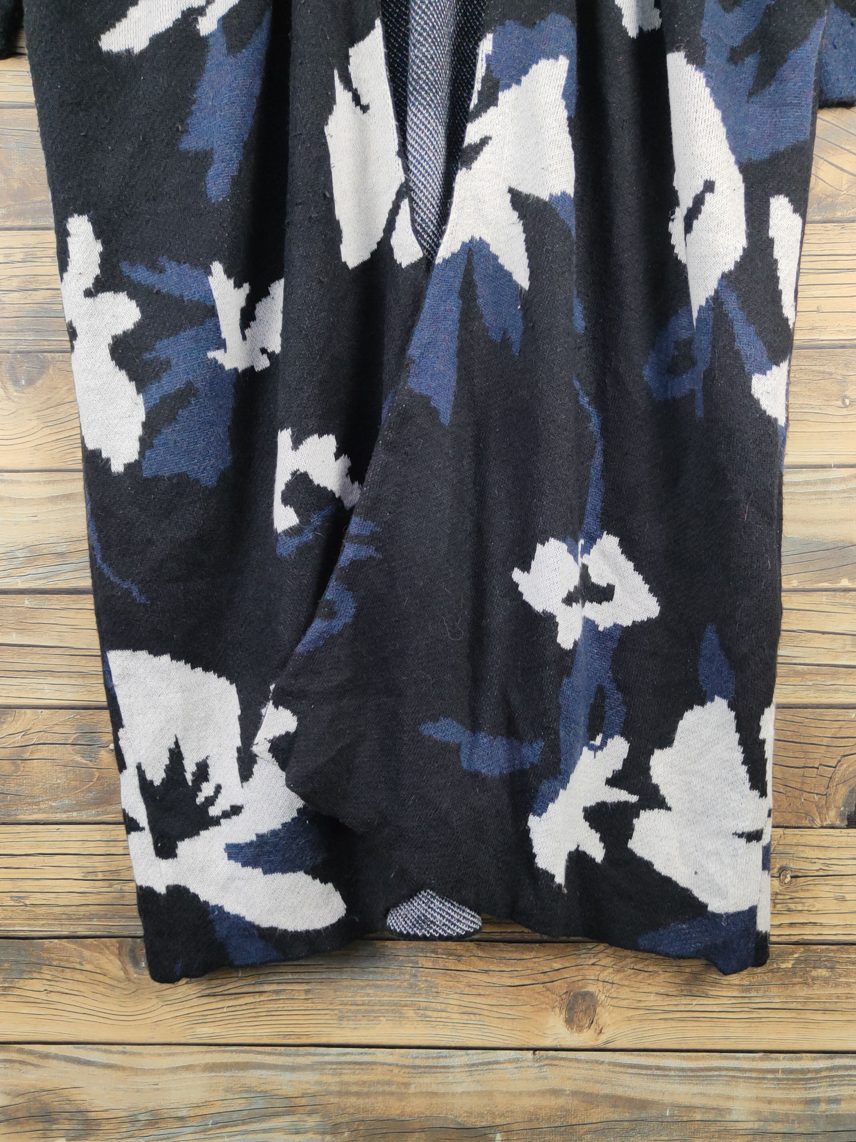 Vintage Azul by Moussy Black Knitwear Long Cardigan #W2154 Size S / US 4 / IT 40 - 6 Thumbnail