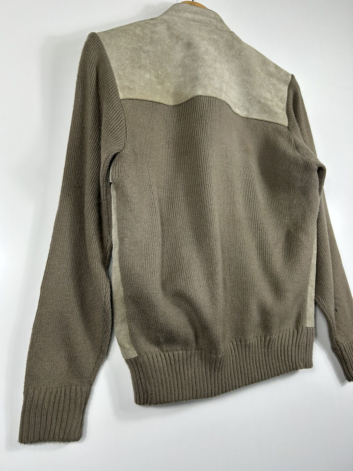 Japanese Brand ⚡️Vintage Mervyn’s Zipper Knit Sleeve Suede Leather Jacket Size US M / EU 48-50 / 2 - 13 Thumbnail