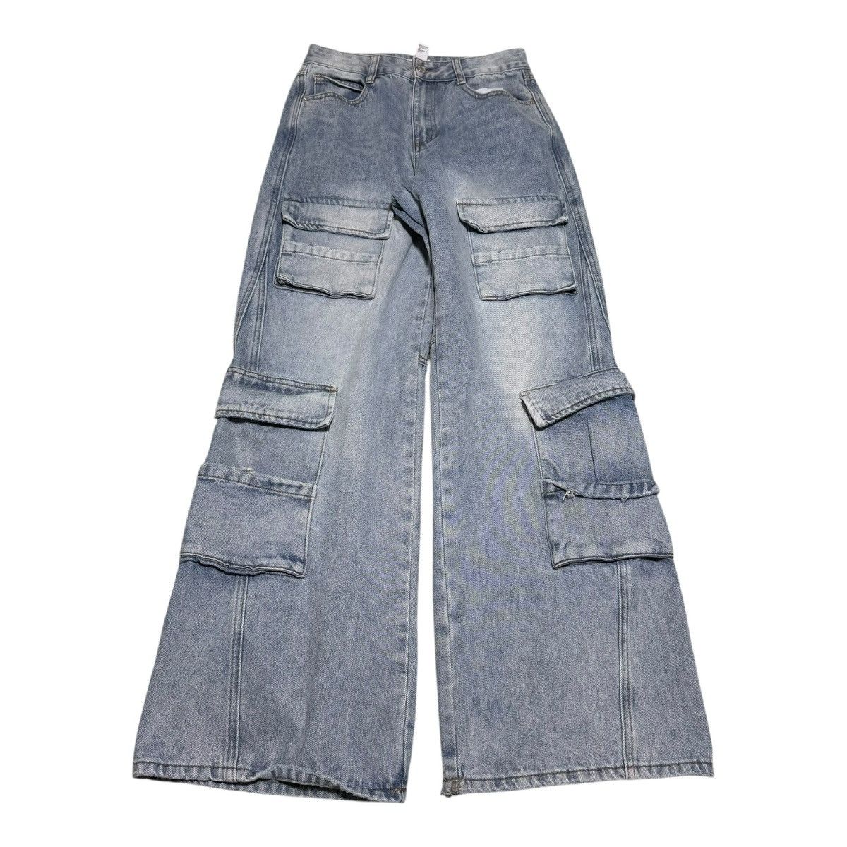 Forever 21 Forever 21 Baggy Wide Leg Cargo Jeans Women’s 27 28x32 Size 28" / US 6 / IT 42 - 2 Thumbnail