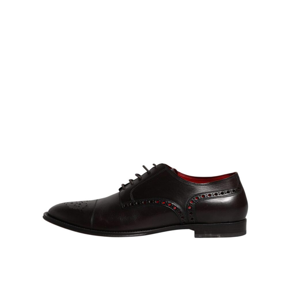Dolce & Gabbana Dolce & Gabbana Black Calfskin Leather Derby Men Dress Shoes Size US 12 / EU 45 - 6 Thumbnail