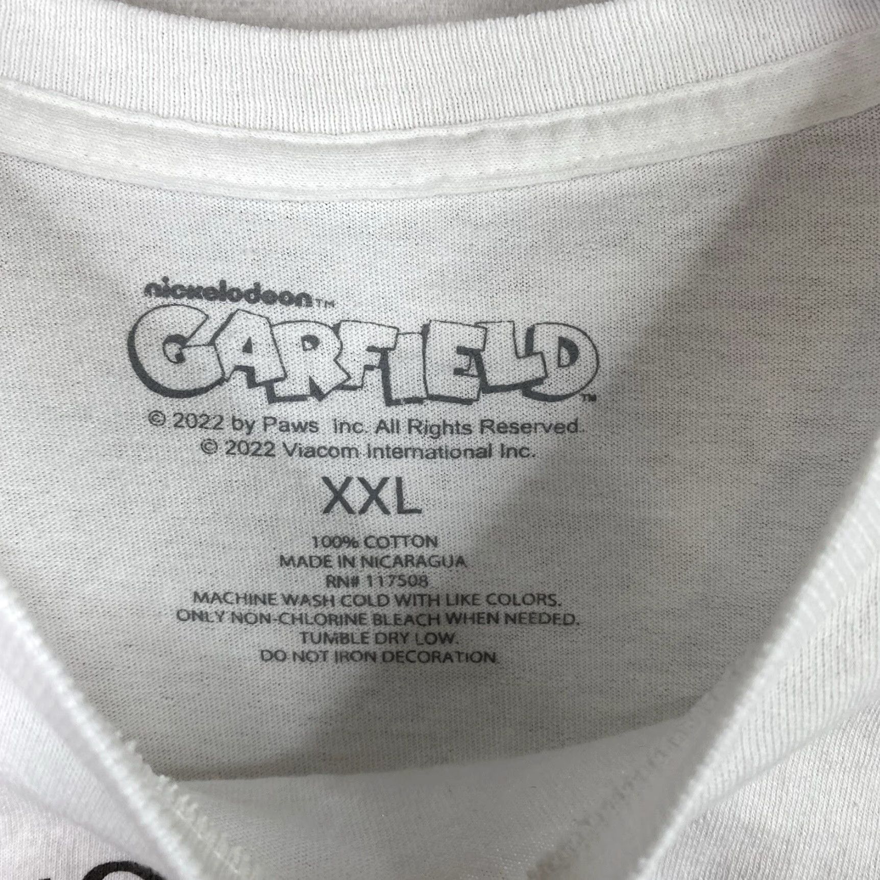Nickelodeon Nickelodeon Garfield T-Shirt XXL White Cotton 2XL Short Sleeve Round Neck Cartoon 2022 Vintage? No (Use original). Size US XXL / EU 58 / 5 - 3 Thumbnail