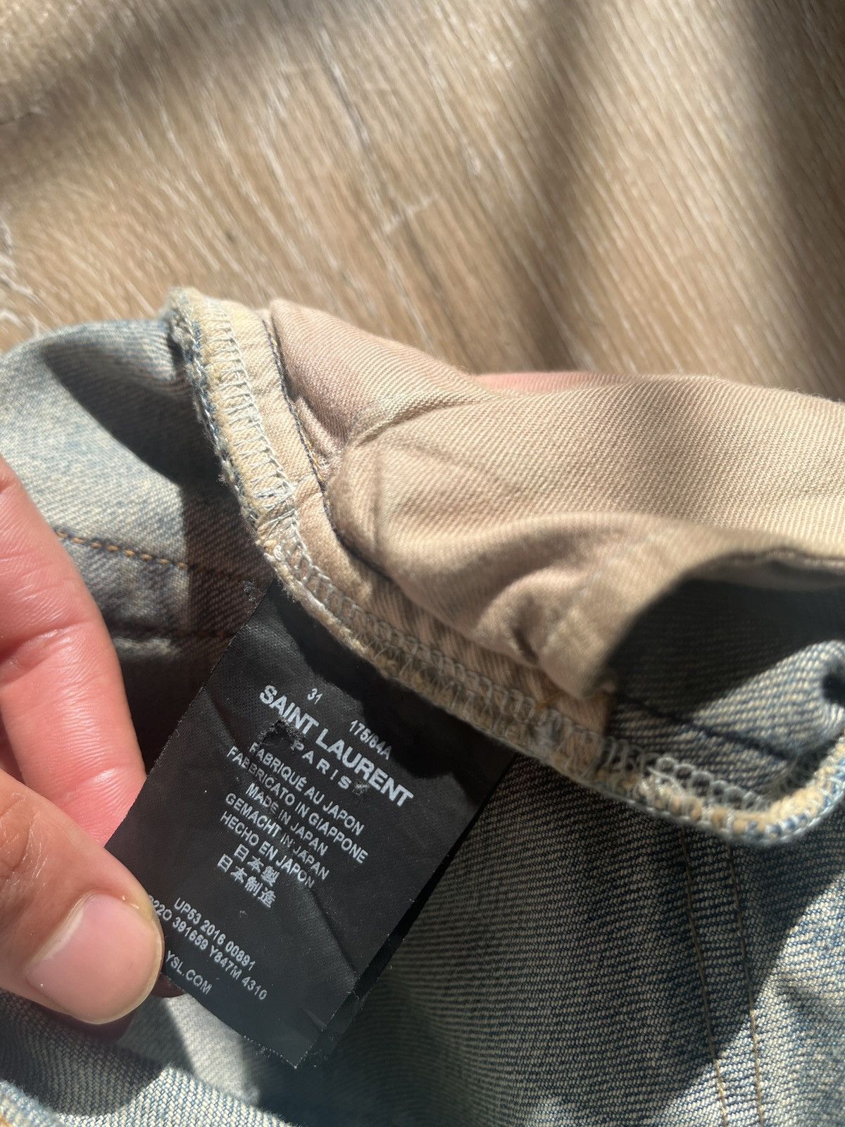 Saint Laurent Paris Saint Laurent D02 Distressed Denim Size US 31 - 4 Thumbnail