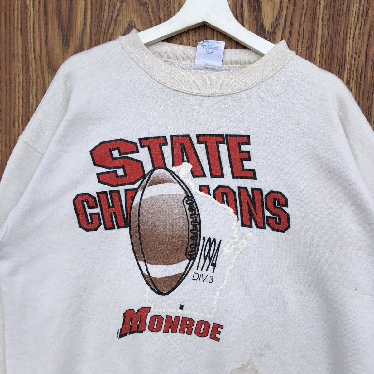 Vintage Vintage State Champion American Football Crewneck Sweatshirt Size US XL / EU 56 / 4 - 3 Thumbnail