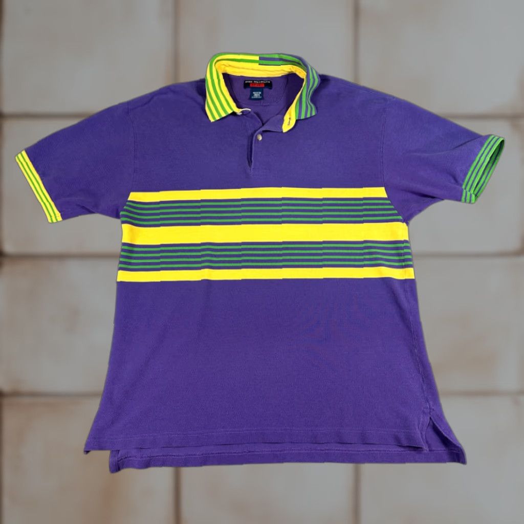 Vintage VINTAGE Mark Alexander Sport Polo Shirt Mens M Purple Stripe 90s Shirt Size US M / EU 48-50 / 2 - 1 Thumbnail
