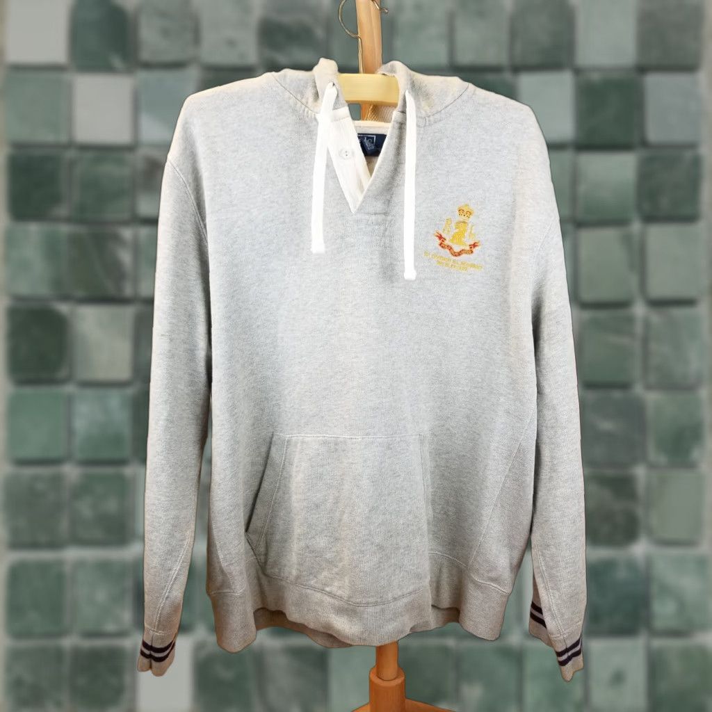 Ralph Lauren VINTAGE Ralph Lauren Polo Beekers Rugby Gray Hoodie Sweatshirt SZ XXLARGE Men Size US L / EU 52-54 / 3 - 1 Thumbnail