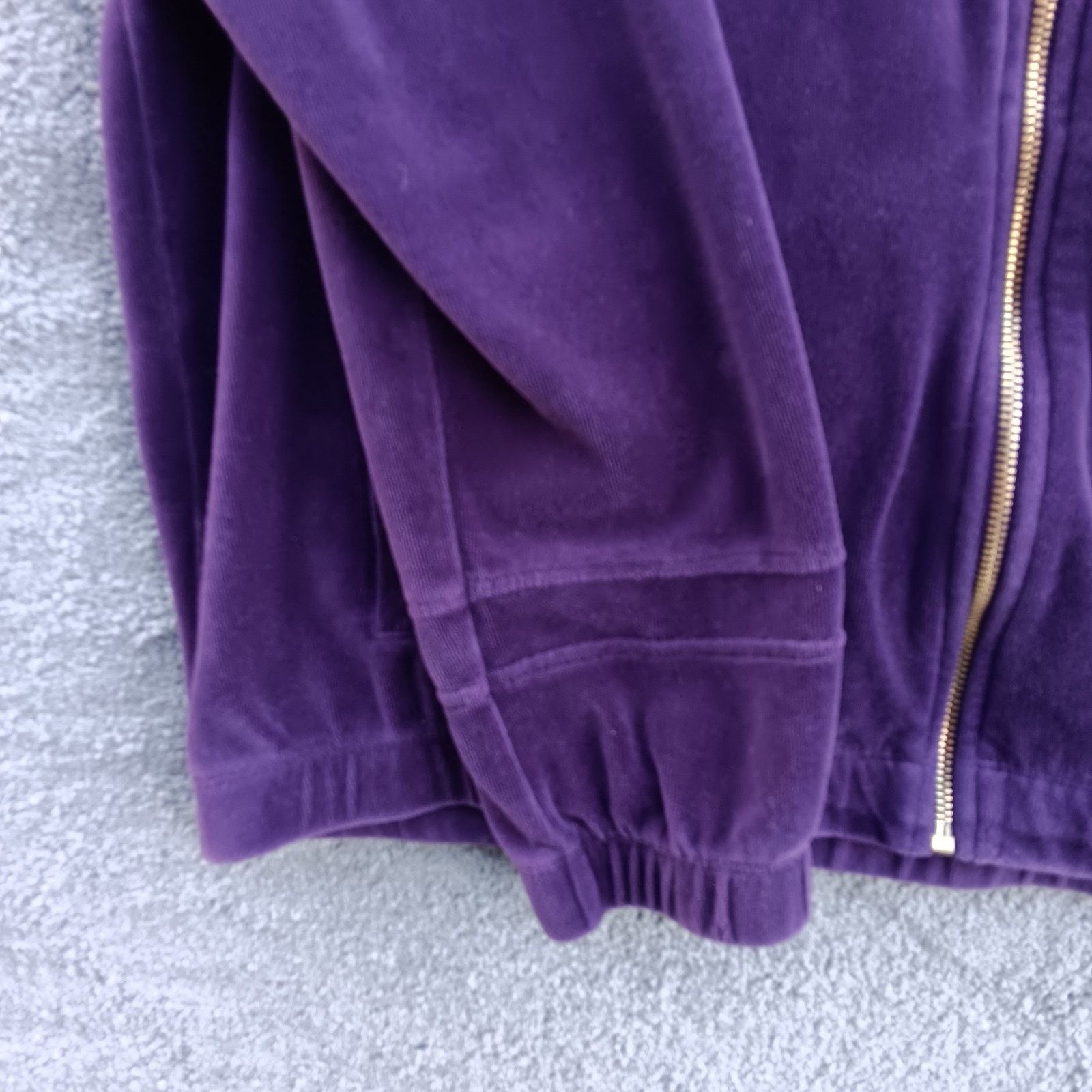 Fila FILA Womens Quarter Zip Fleece Pullover Purple w/ Gold Large Size L / US 10 / IT 46 - 2 Thumbnail