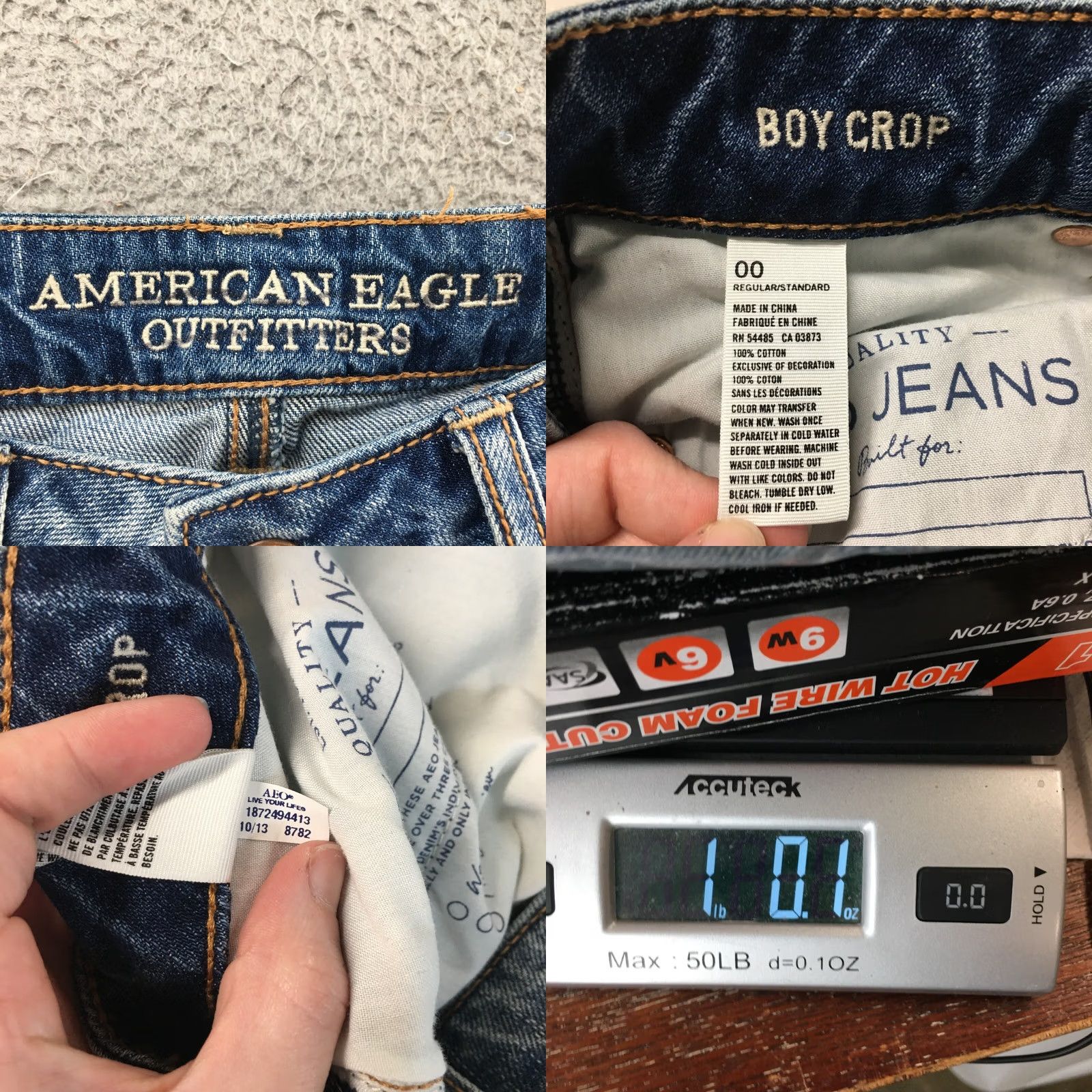 American Eagle Outfitters American Eagle Outfitters Jeans Womens 00R Cropped Blue Denim Size 24" / US 00 / IT 34 - 10 Thumbnail