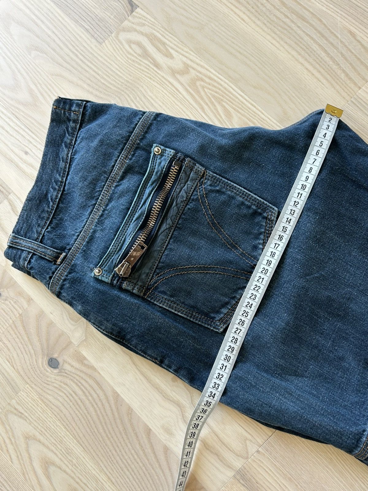 Dolce & Gabbana Dolce & Gabbana AW2004 Archive Bondage Zipper Flare Jeans Size US 33 - 14 Thumbnail