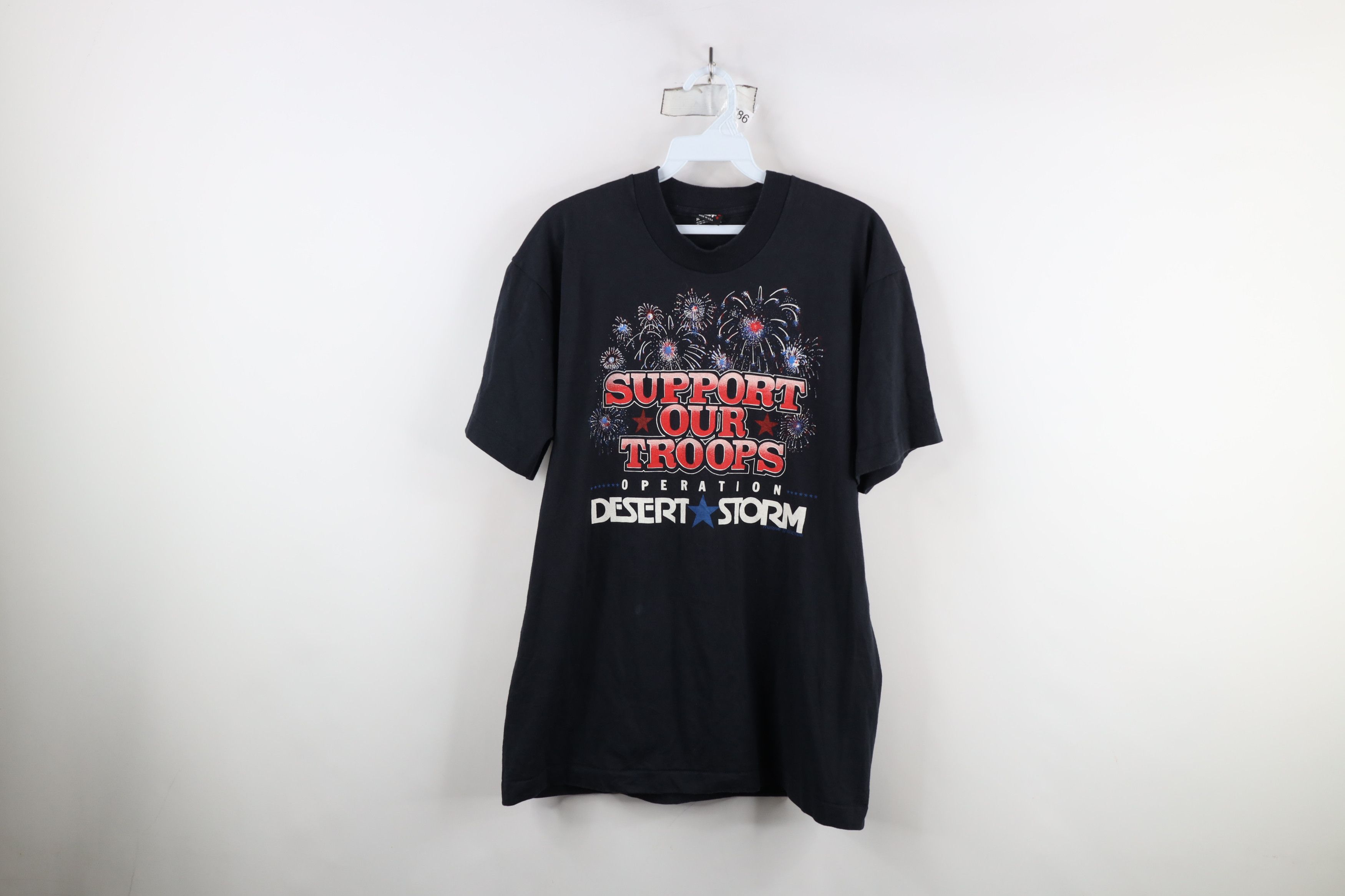 Vintage Vintage 90s Spell Operation Desert Storm T-Shirt Black USA Size US L / EU 52-54 / 3 - 1 Thumbnail