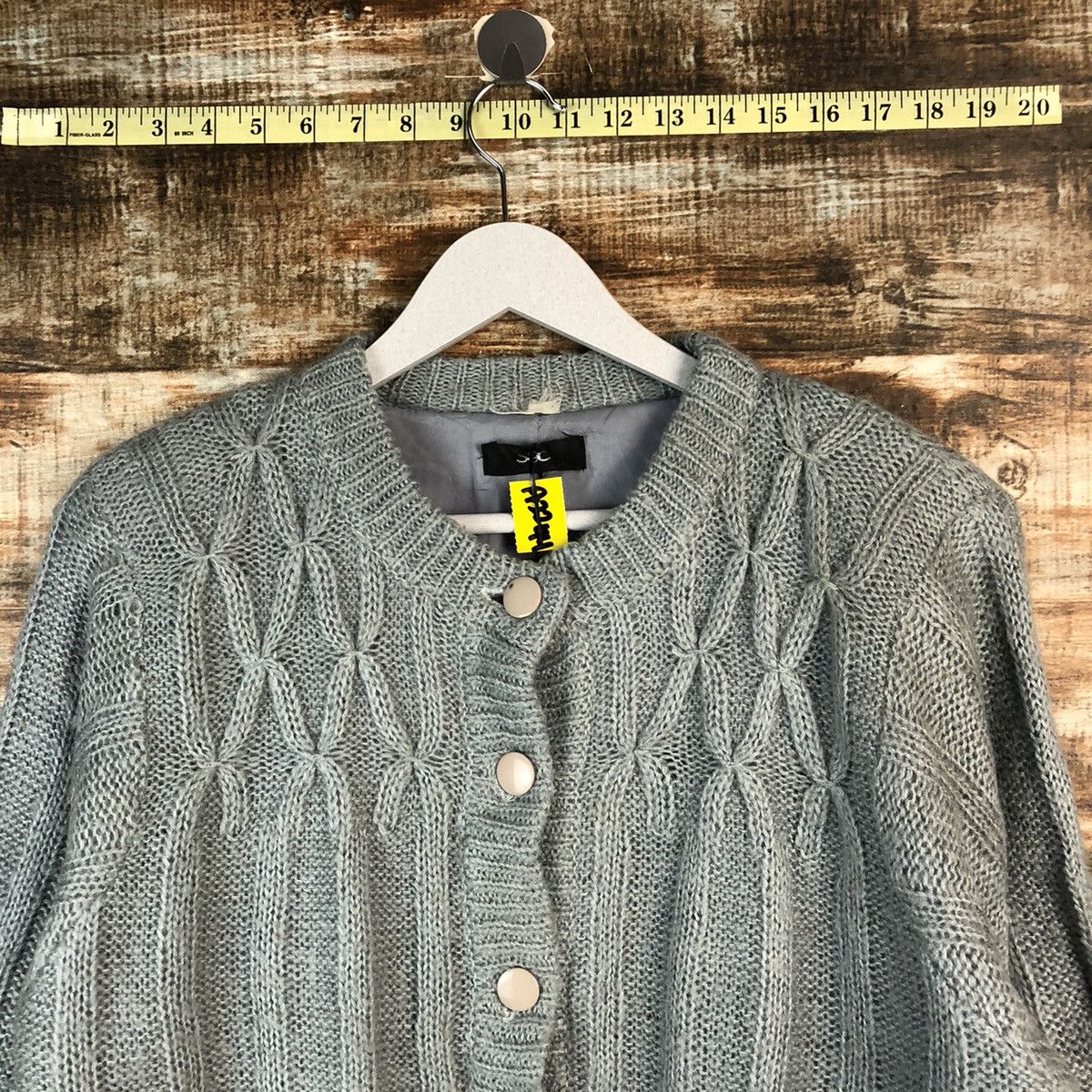 Japanese Brand Sec Grey Cardigan vintage Knitwear #A2244 Size L / US 10 / IT 46 - 4 Thumbnail