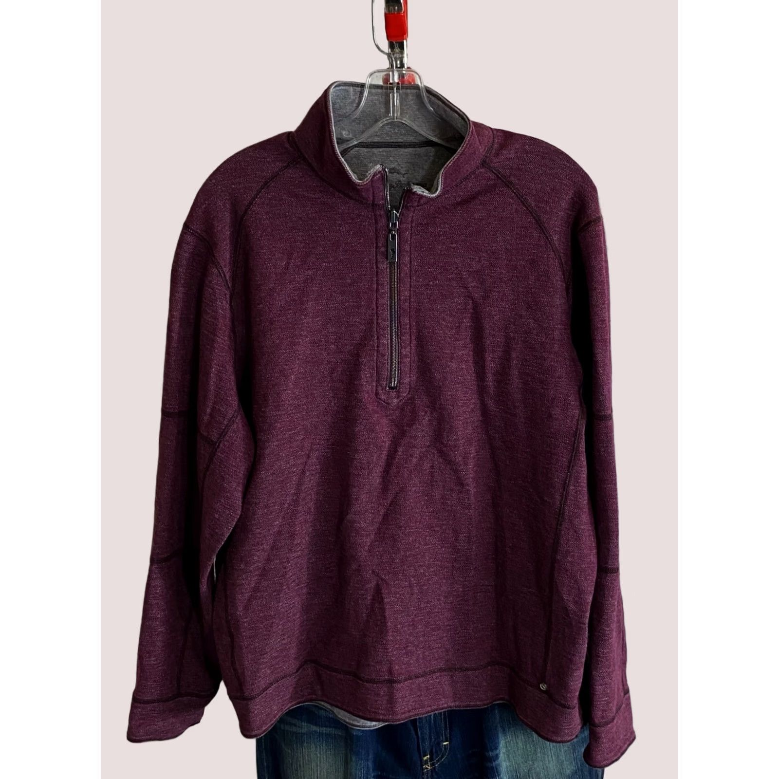 Tommy Bahama Tommy Bahama Sweater Plum Reversible Zip Medium M Mens Size US M / EU 48-50 / 2 - 1 Thumbnail