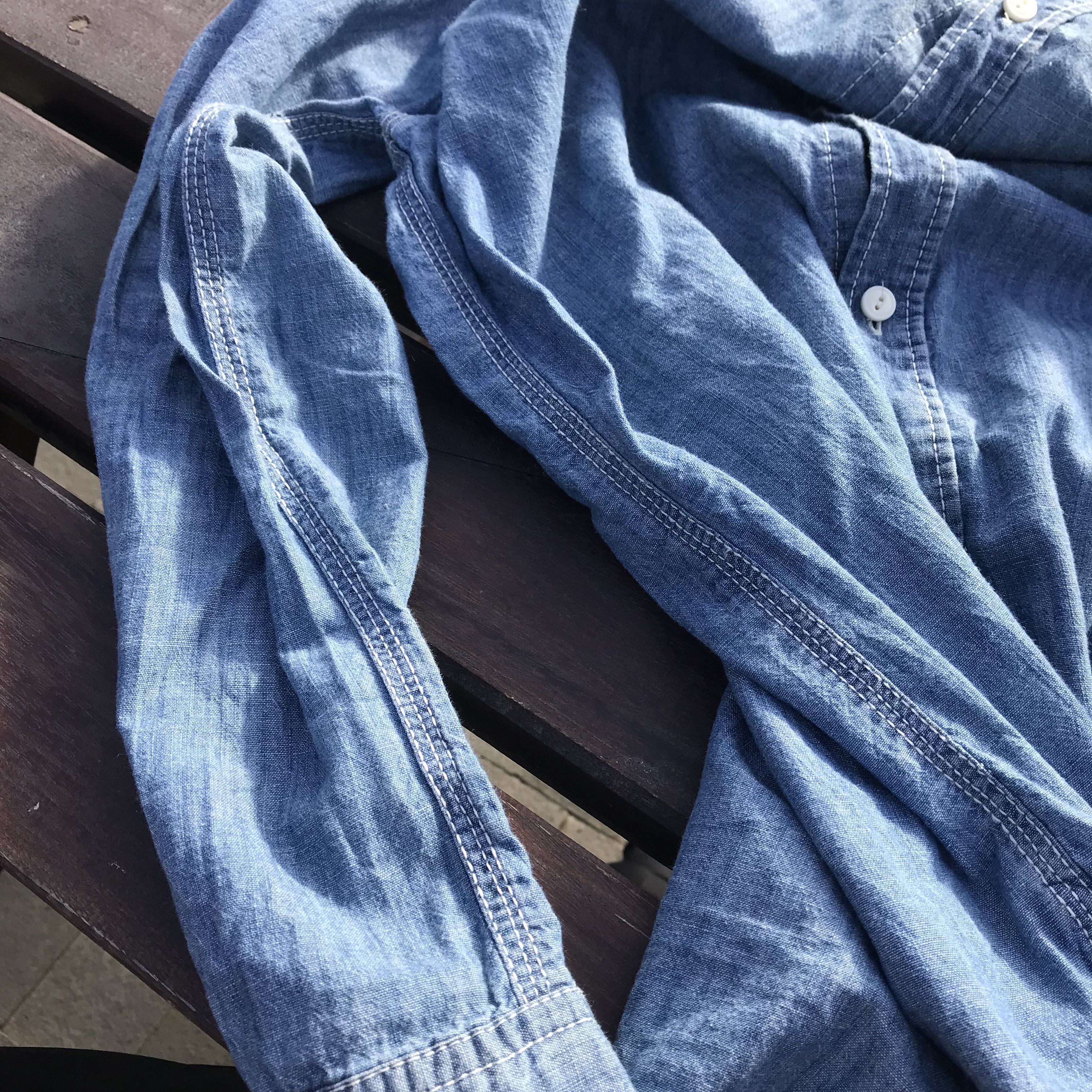 Designer × Japanese Brand Niko and.. Japan Finest Chambray Blue Jeans Long Sleeves Size US M / EU 48-50 / 2 - 11 Thumbnail