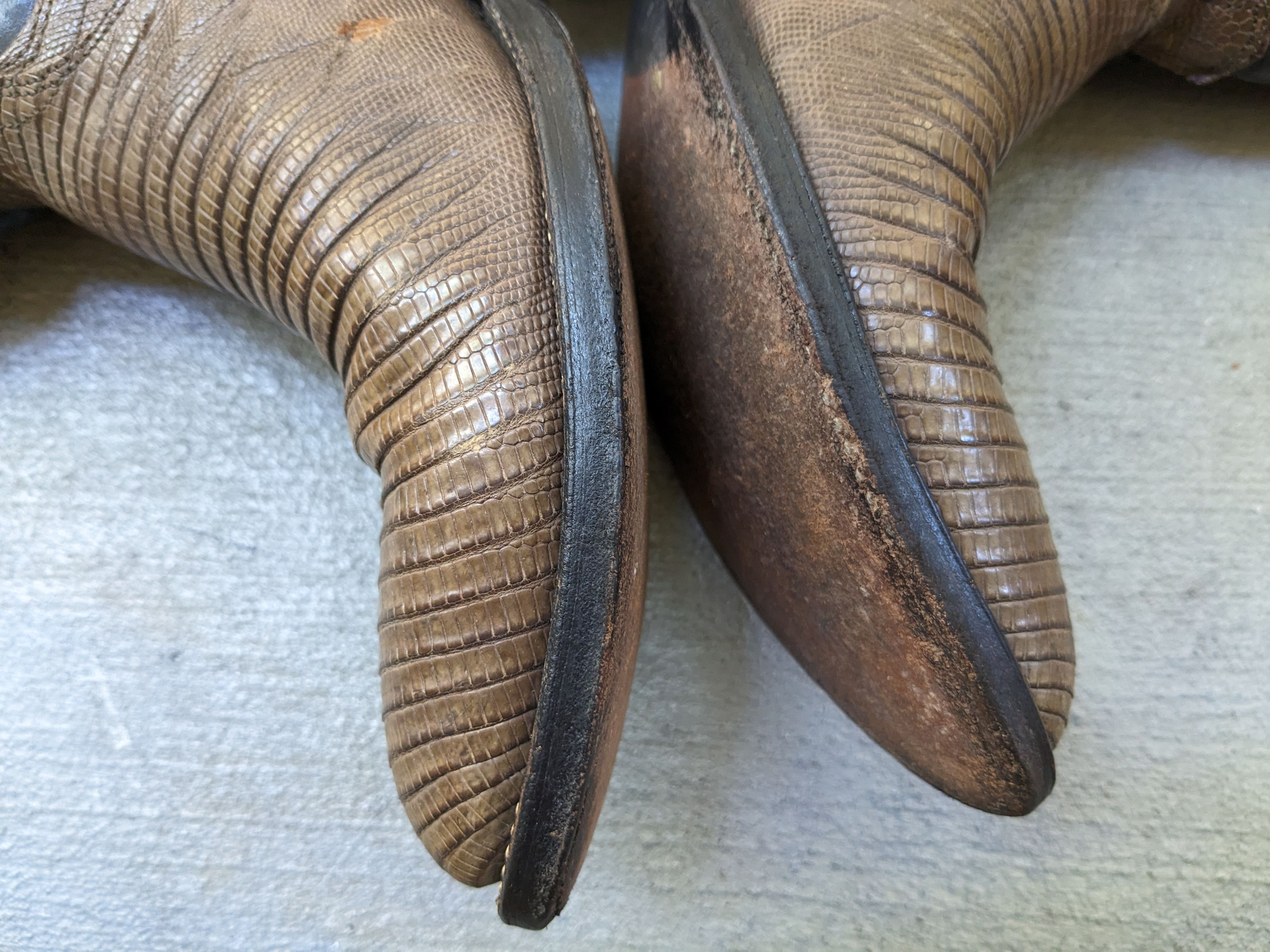 Dan Post Dan Post Cowboy Boots 9 D Olive Green Black Lizard USA Size US 9 / EU 42 - 10 Thumbnail