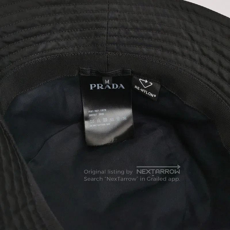Prada Prada Black Triangle Logo Fisherman Hat. Size ONE SIZE - 4 Thumbnail