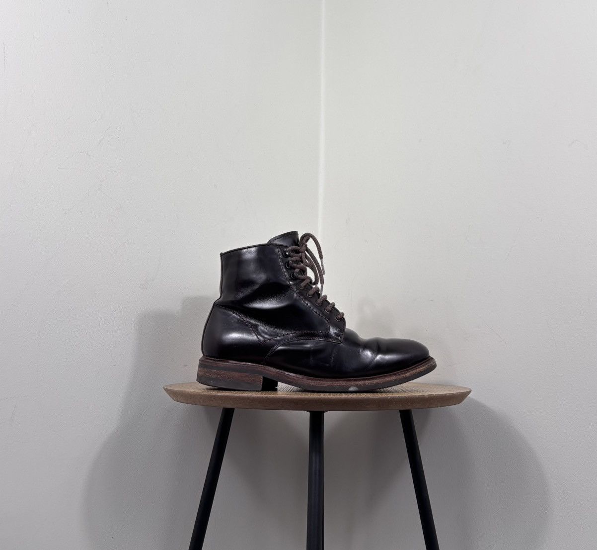 Other Dainite Sole Men’s Burgundy Brown Leather Lace Up Boots Size US 6.5 / EU 39-40 - 2 Thumbnail