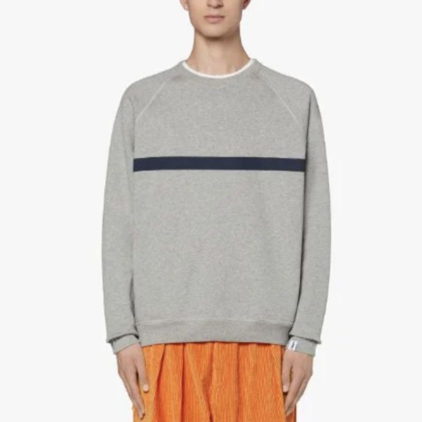 Mackintosh 🌿Mackintosh Crew Neck Sweatshirt GJM-207 - Grey x Navy🌿 Size US M / EU 48-50 / 2 - 4 Thumbnail