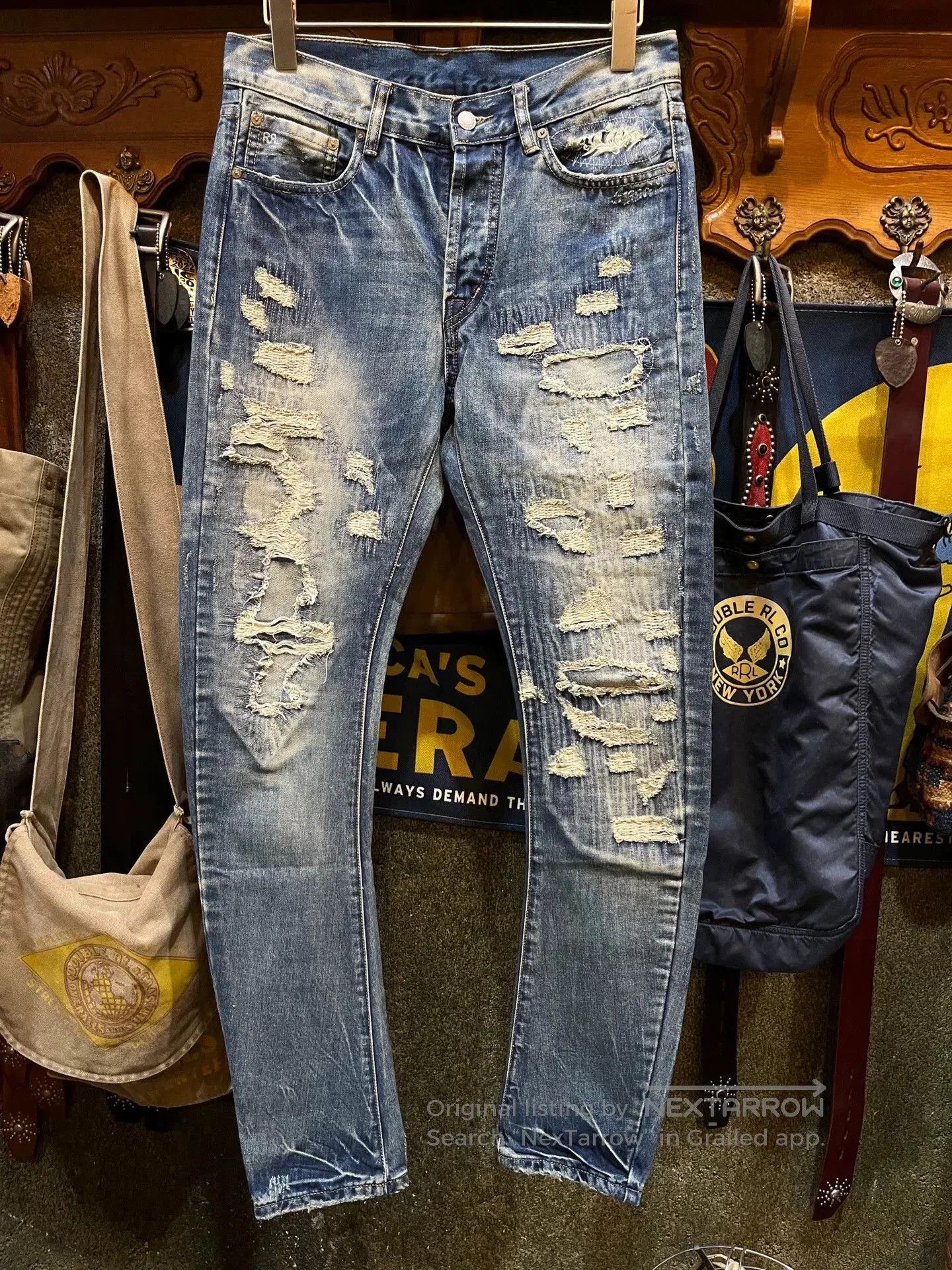 RRL Ralph Lauren distressed double RL jeans by Ralph Lauren. Size US 30 / EU 46 - 1 Thumbnail