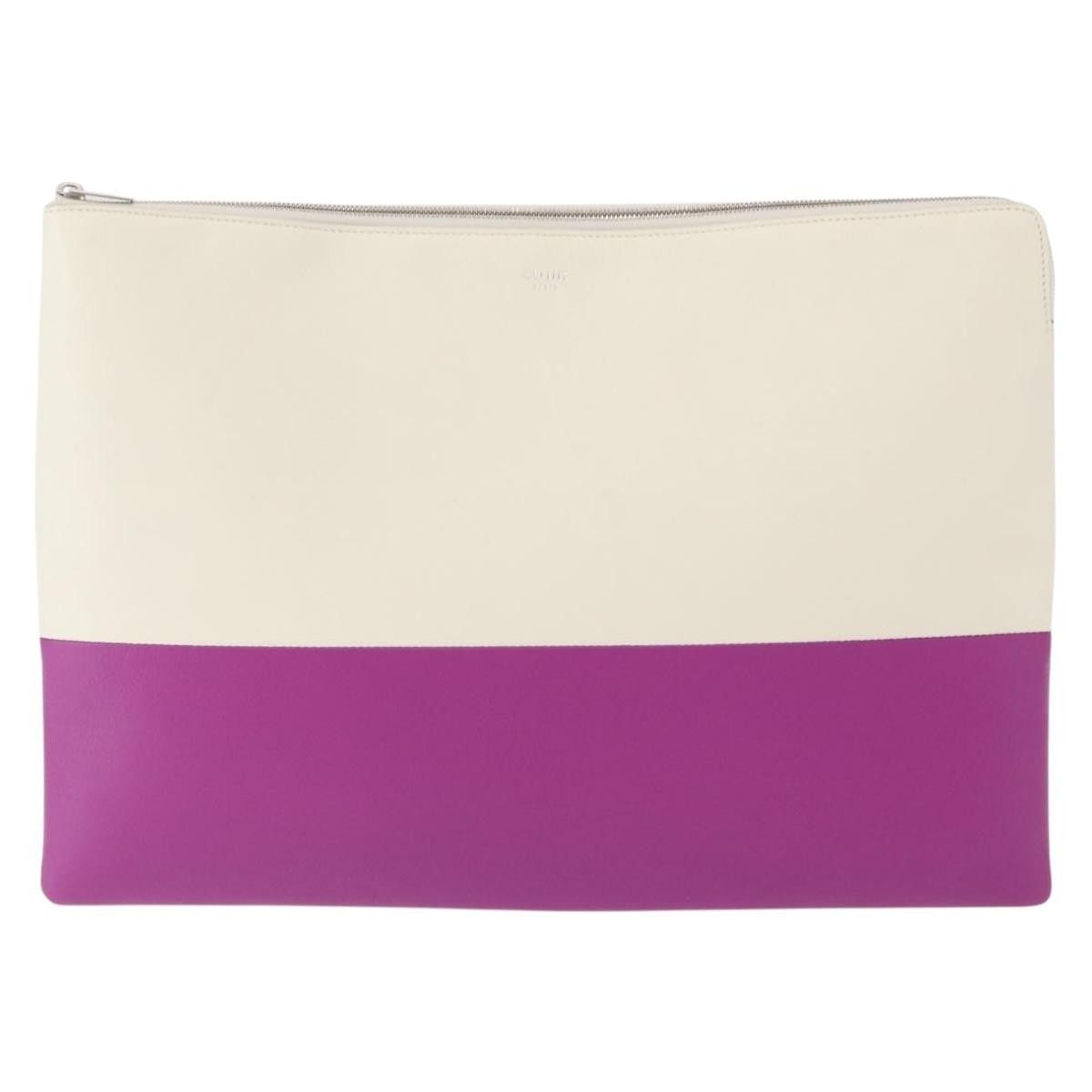 Celine Celine Bicolor Solo Clutch Leather Size ONE SIZE - 1 Thumbnail