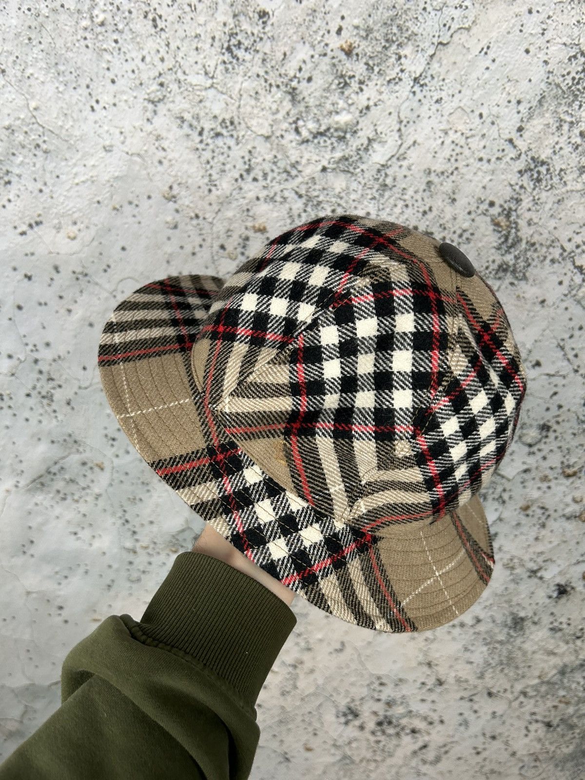 Vintage Vintage Checkered Outdoor Hunting Wool Hat 90s Sweden Size ONE SIZE - 3 Thumbnail